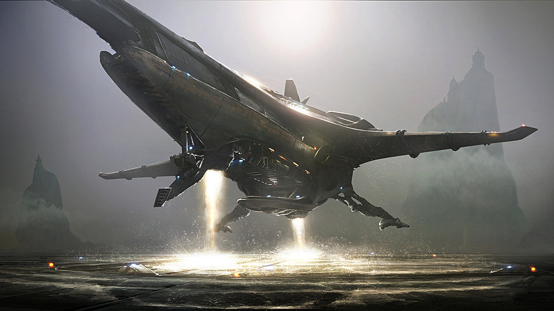 General 1920x1080 fantasy art science fiction spaceship aliens Star Citizen concept art video games digital art vehicle PC gaming