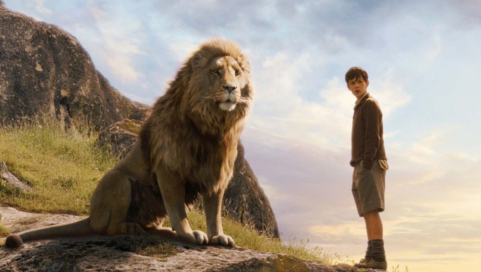 People 1594x900 movies The Chronicles of Narnia CGI lion animals big cats children film stills