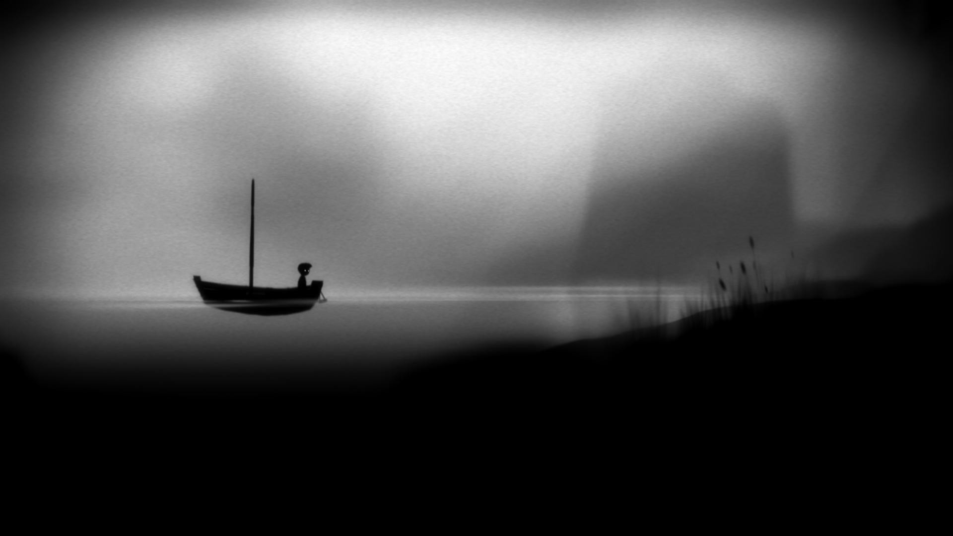 General 1920x1080 video games Limbo black boat mist monochrome