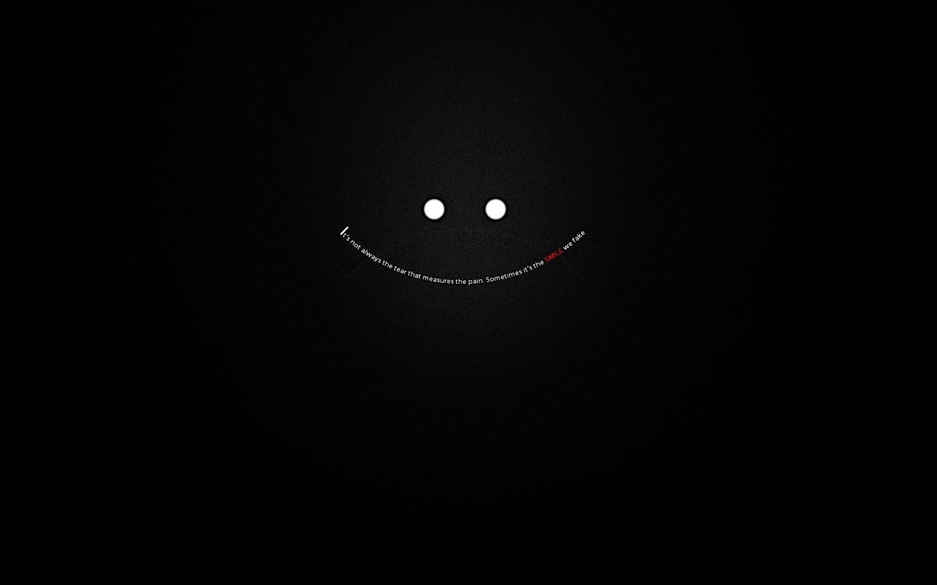 General 1920x1200 quote sad smiling minimalism simple background black background face
