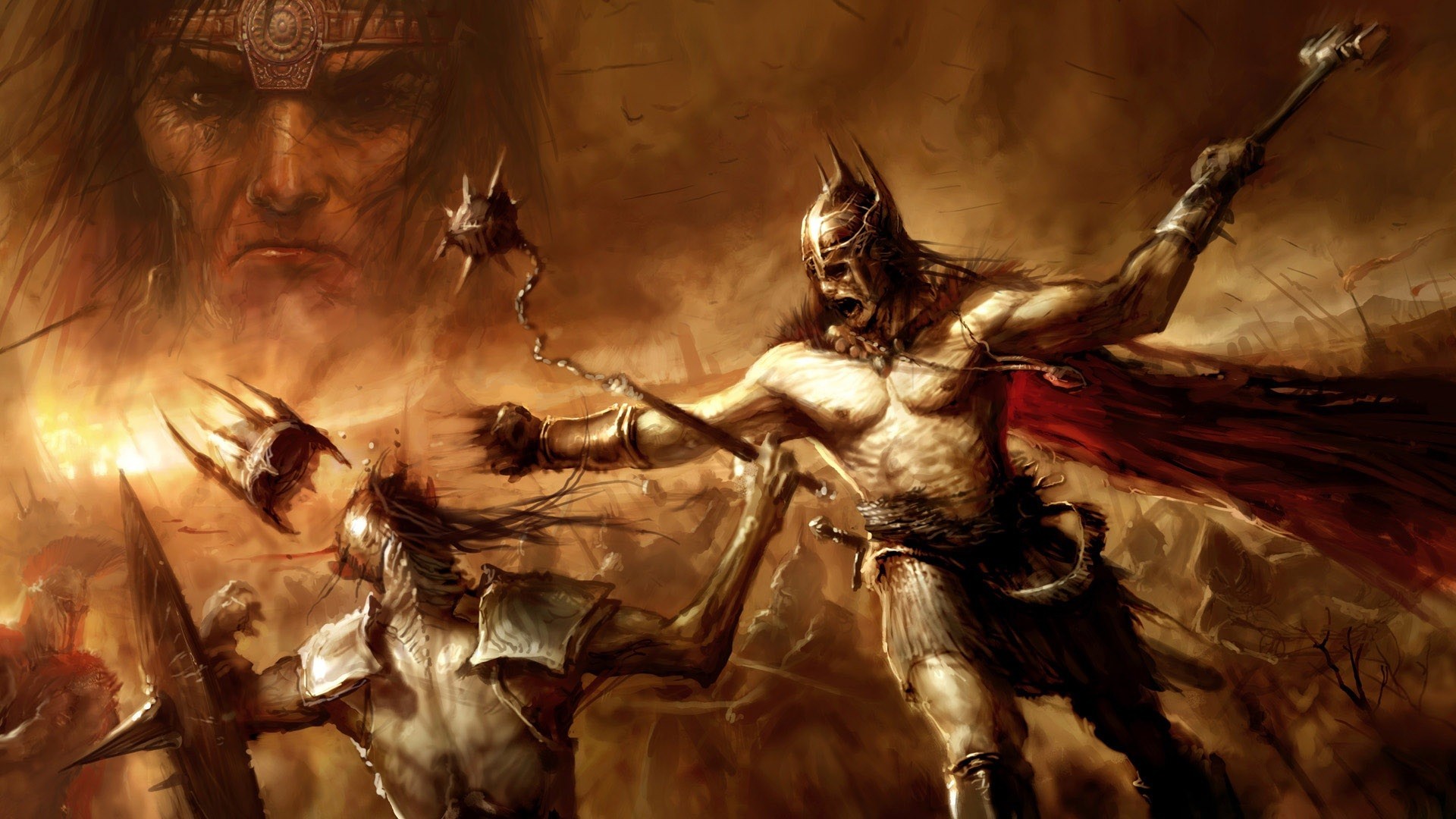 General 1920x1080 fantasy art artwork warrior battle