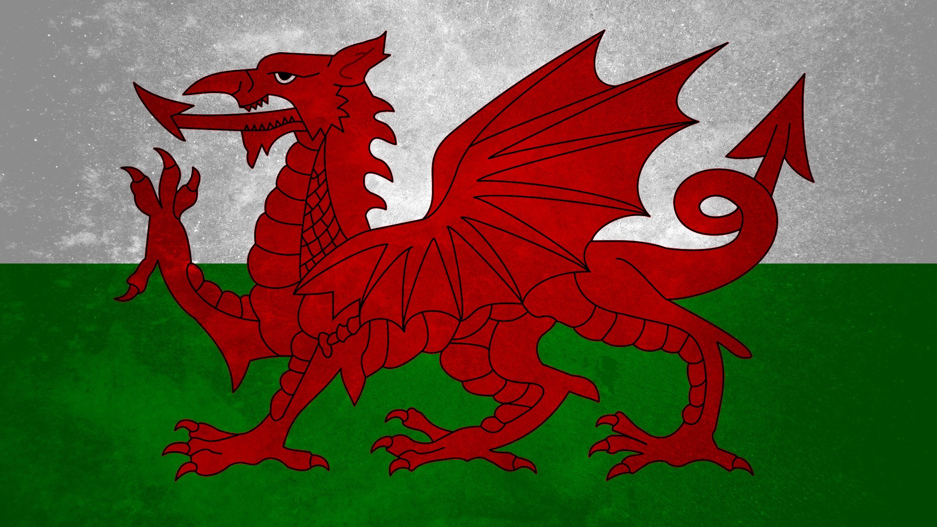 General 1920x1080 Wales green white red flag dragon