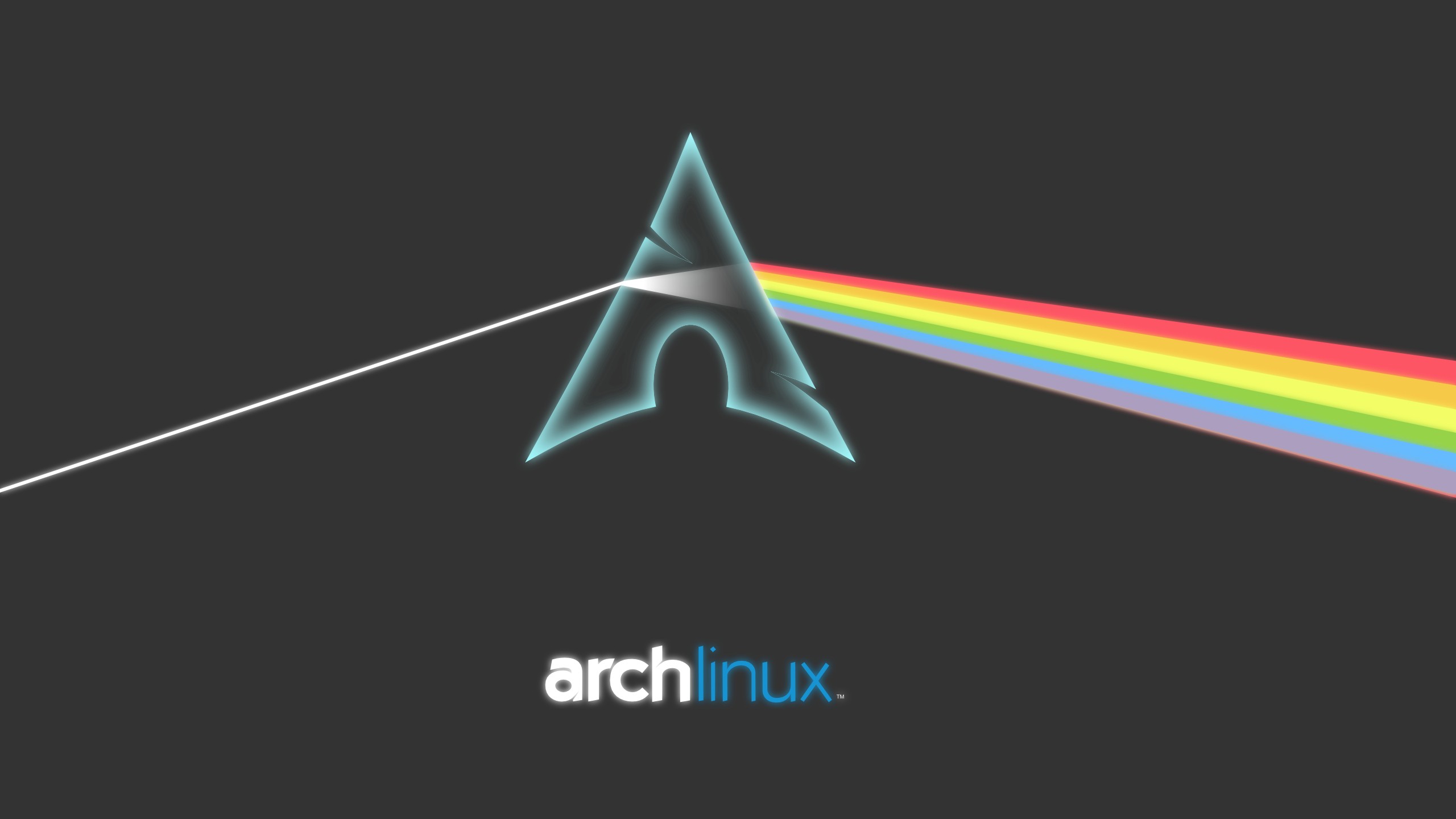 General 2560x1440 Arch Linux Linux Pink Floyd logo simple background operating system