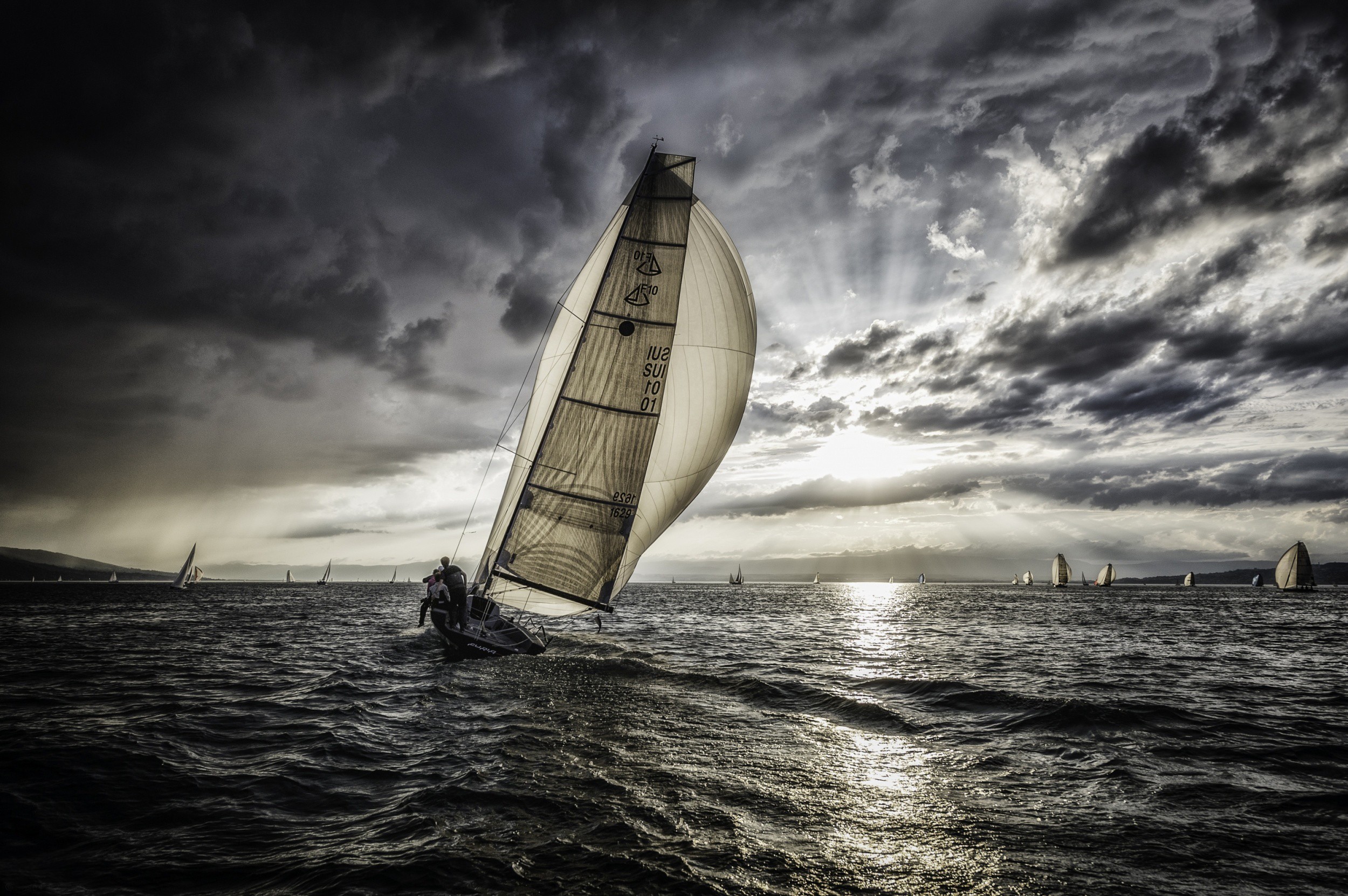 General 2500x1663 sea water sport sailing vehicle sky nature outdoors clouds sunlight low light