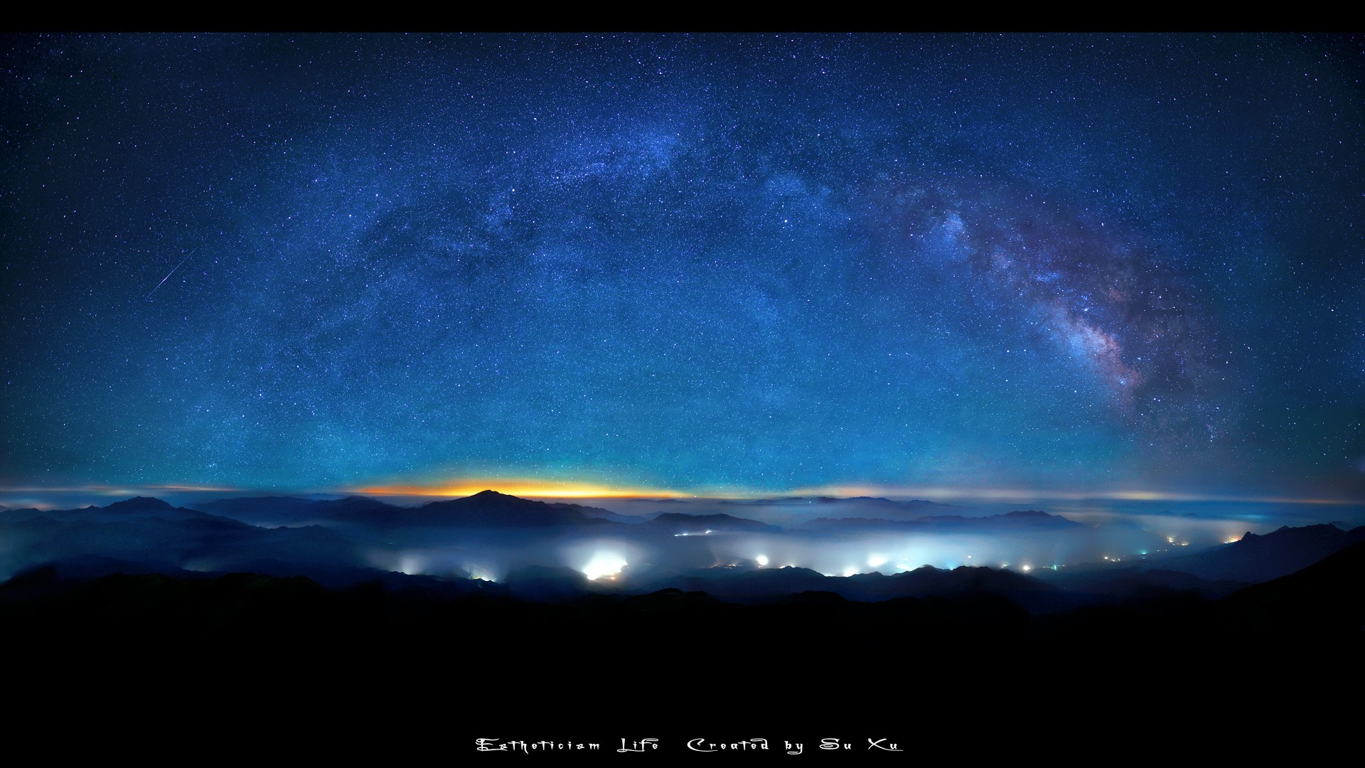 General 1920x1080 galaxy photography Milky Way starred sky night blue sky stars nature landscape