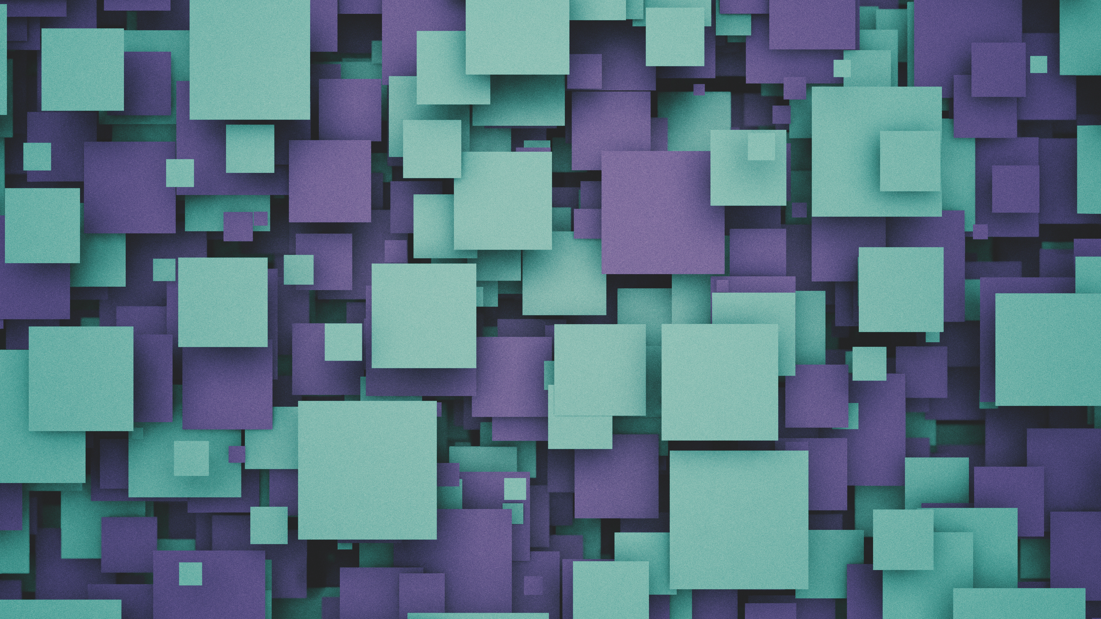 General 3840x2160 digital art CGI abstract square purple turquoise texture