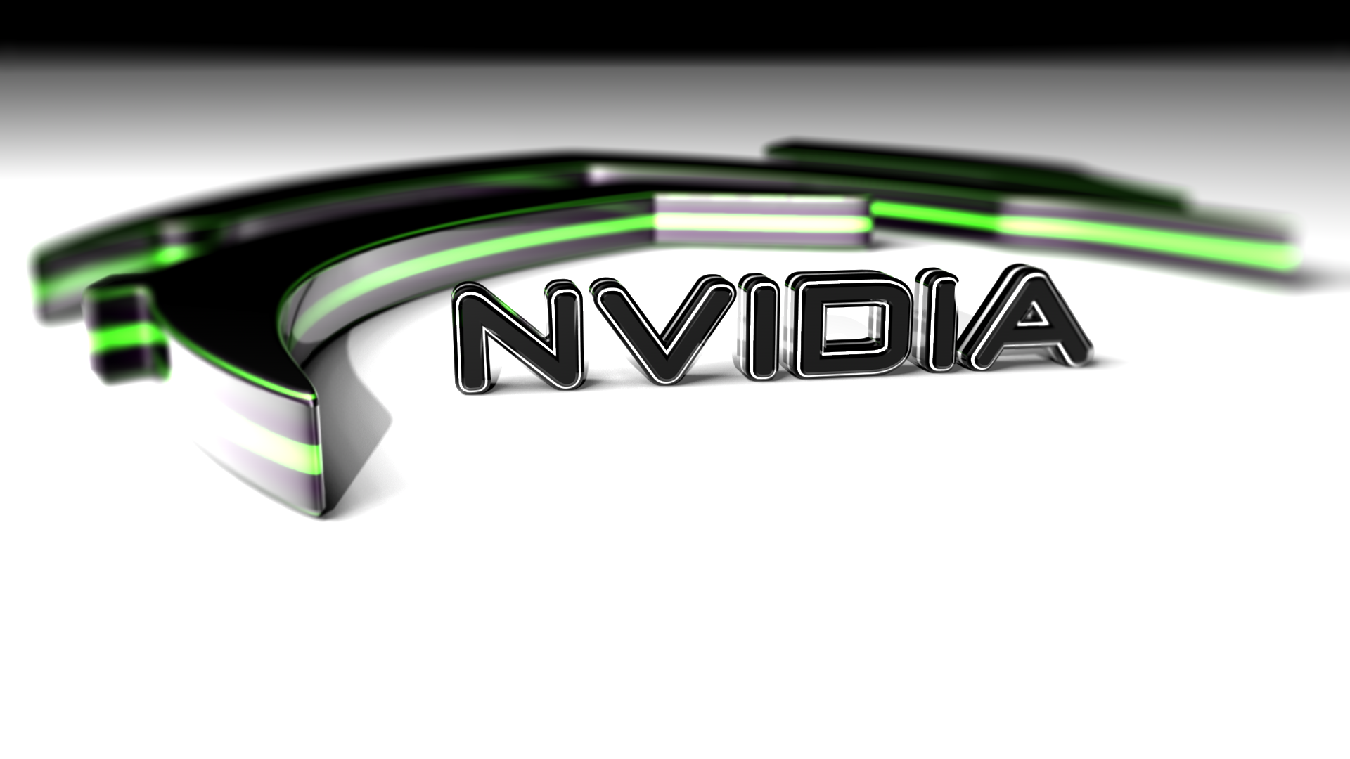 General 1920x1080 Nvidia white background logo digital art CGI