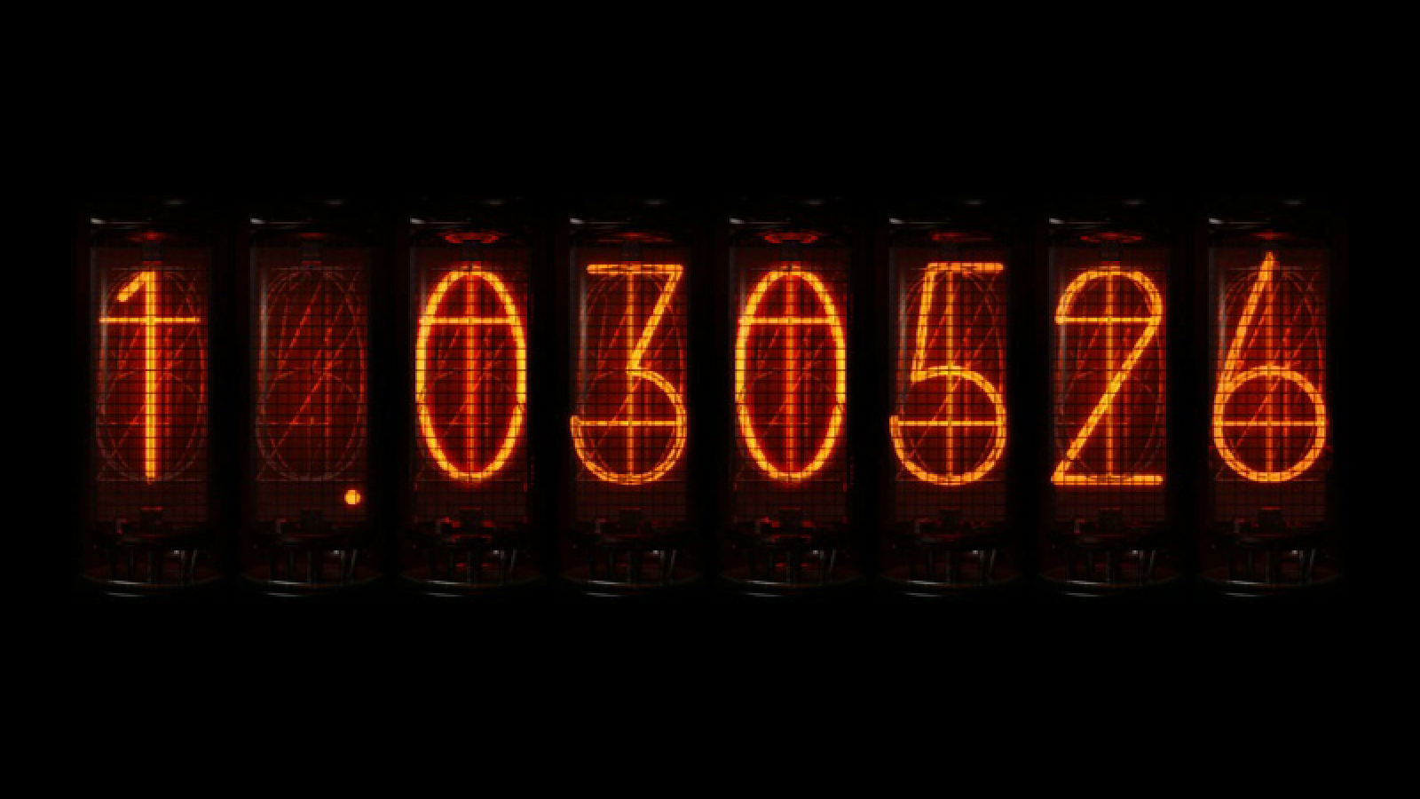Anime 1600x900 Steins;Gate Nixie Tubes anime numbers simple background black background