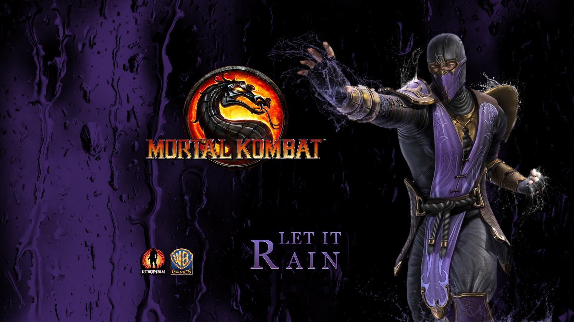 General 1920x1080 Mortal Kombat video game warriors video games video game art Warner Brothers logo Rain (Mortal Kombat)