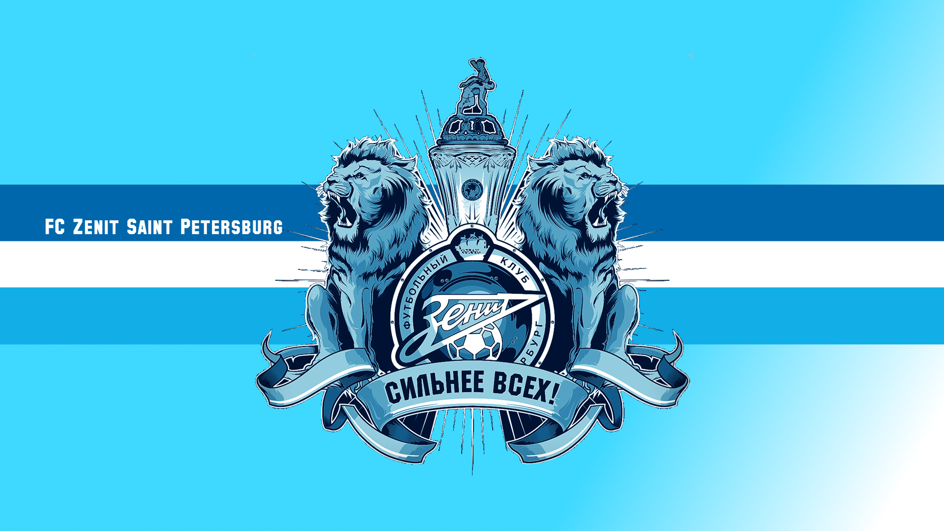 General 1920x1080 cyan St. Petersburg cyan background lion logo soccer clubs simple background lines sport