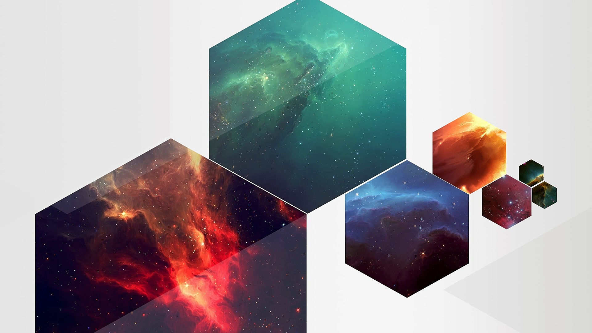 General 1920x1080 space art space digital art collage simple background white background hexagon