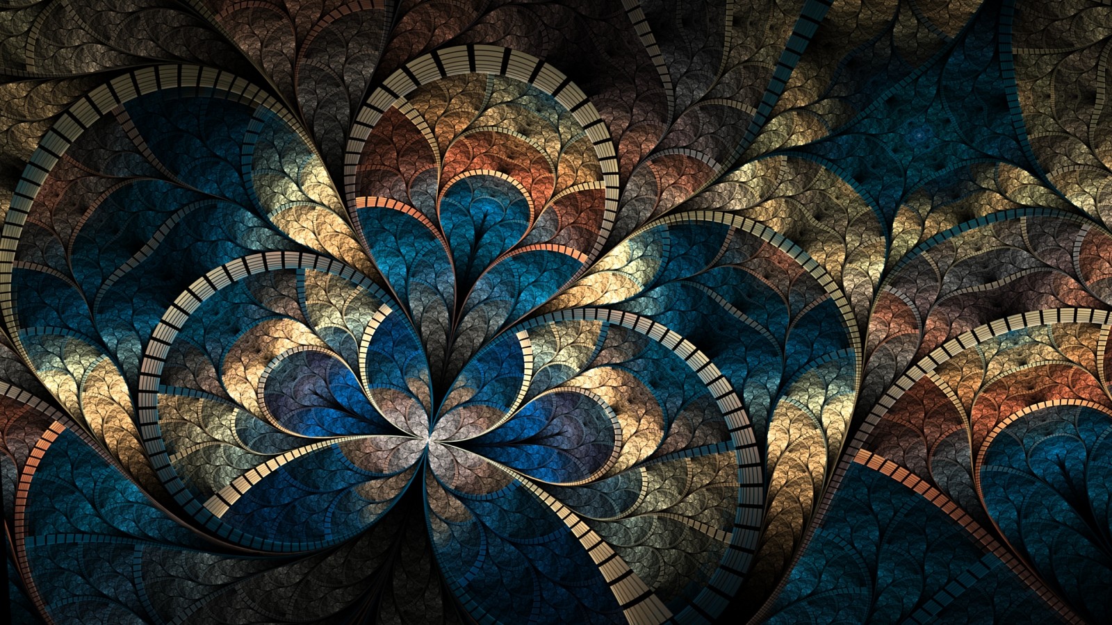General 1600x900 abstract fractal digital art