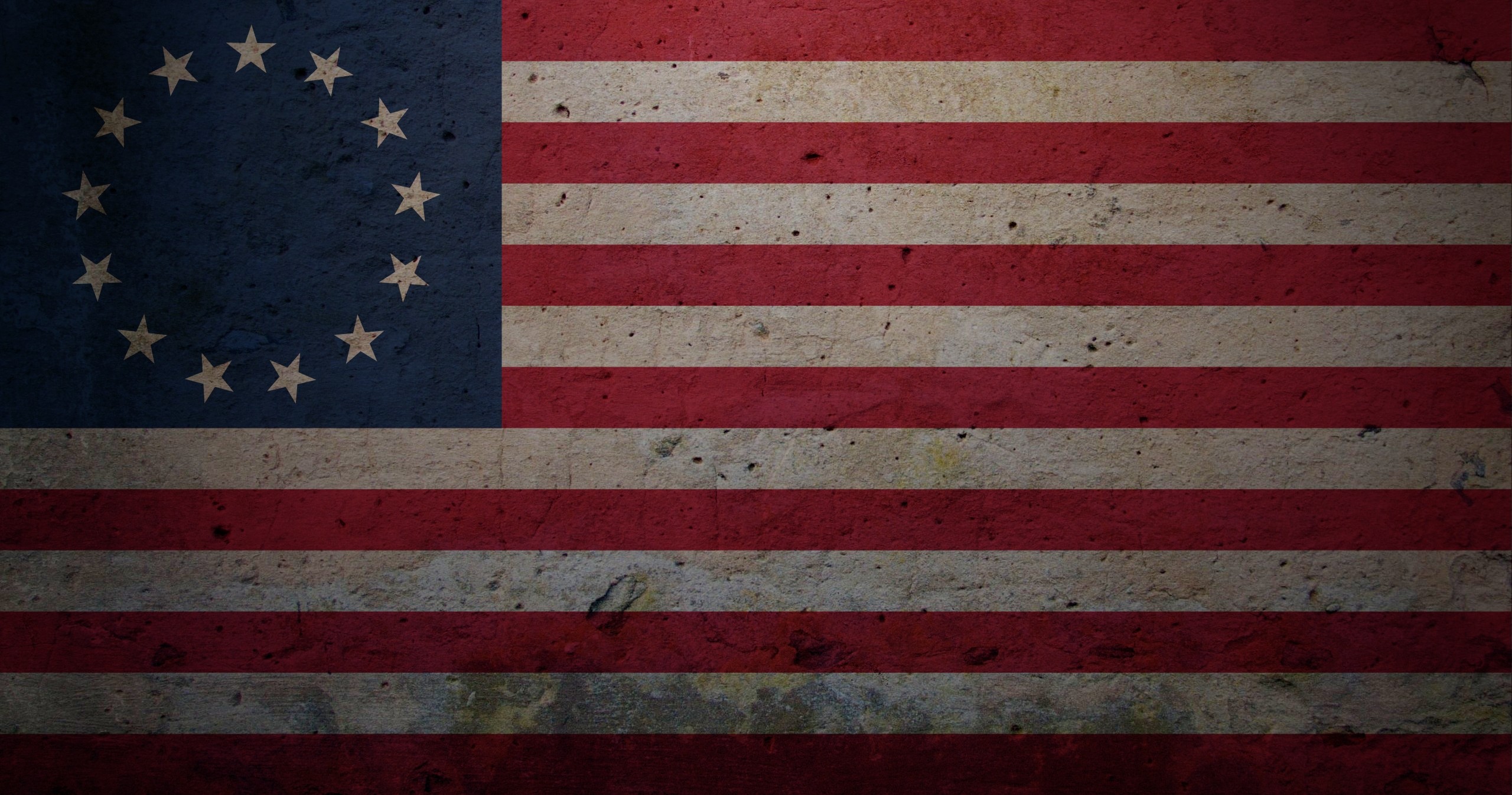 General 2560x1347 American flag USA 1777 (Year) flag patriotic digital art grunge