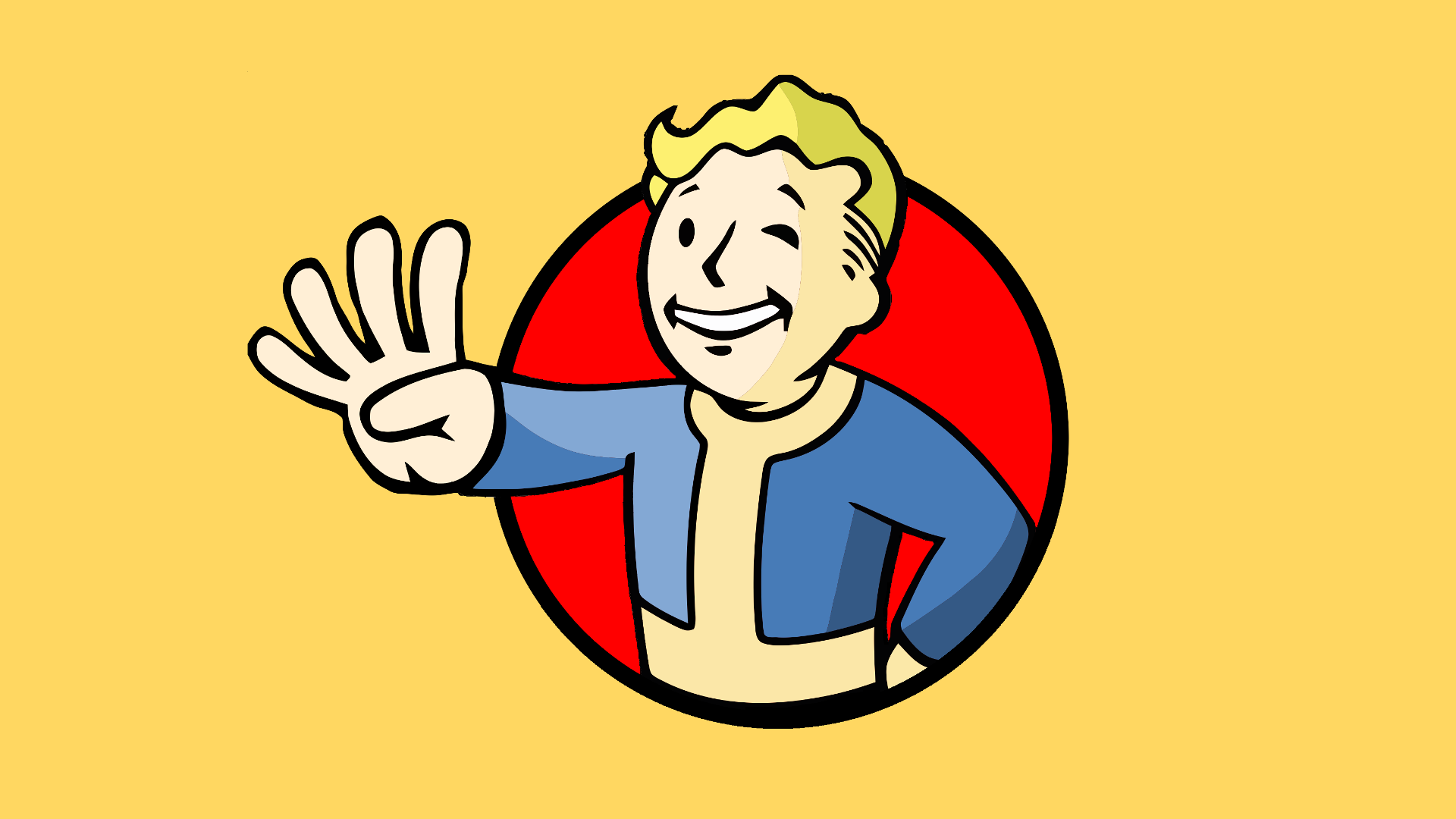 General 1920x1080 video games yellow Fallout Fallout 4 PC gaming yellow background