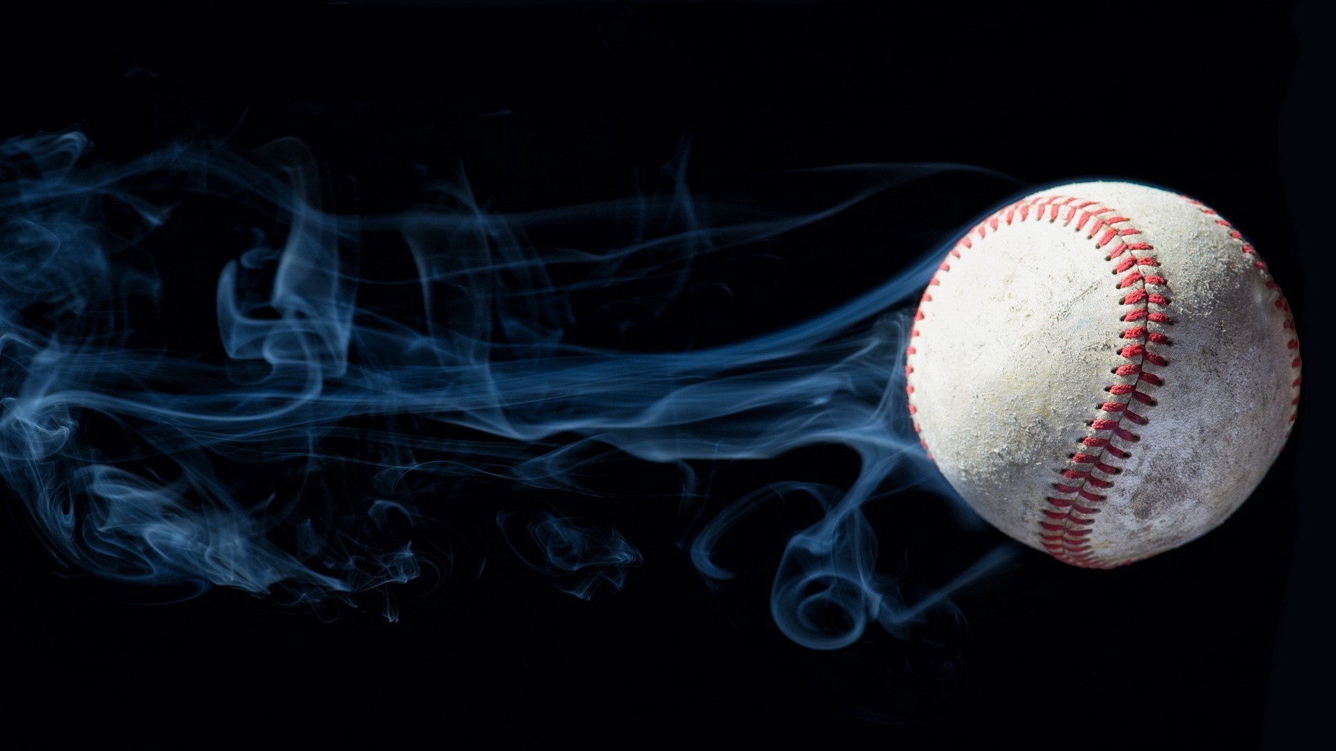 General 1920x1080 baseball smoke photo manipulation ball black background digital art sport closeup