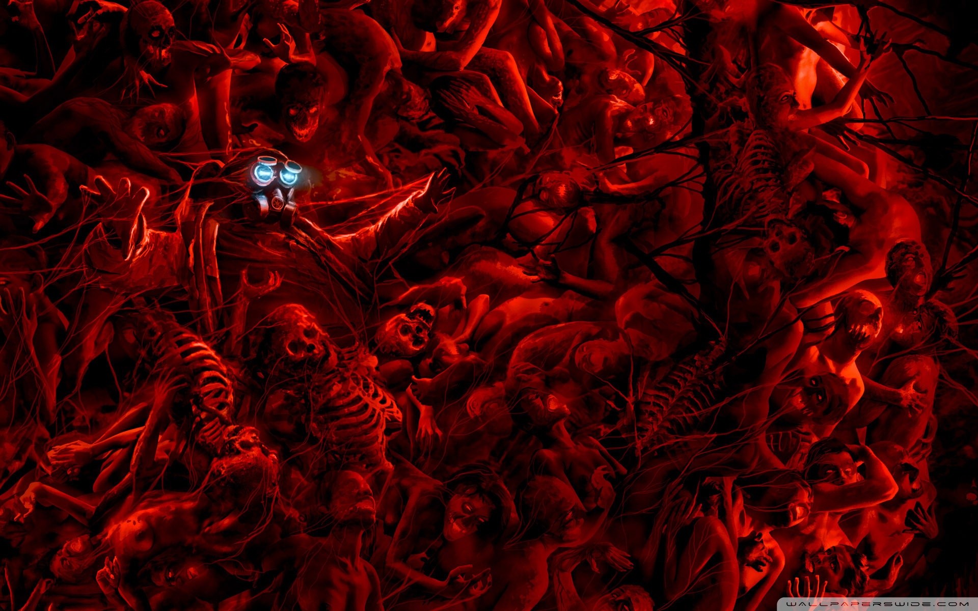 General 1920x1200 red skull hell artwork skeleton horror corpse