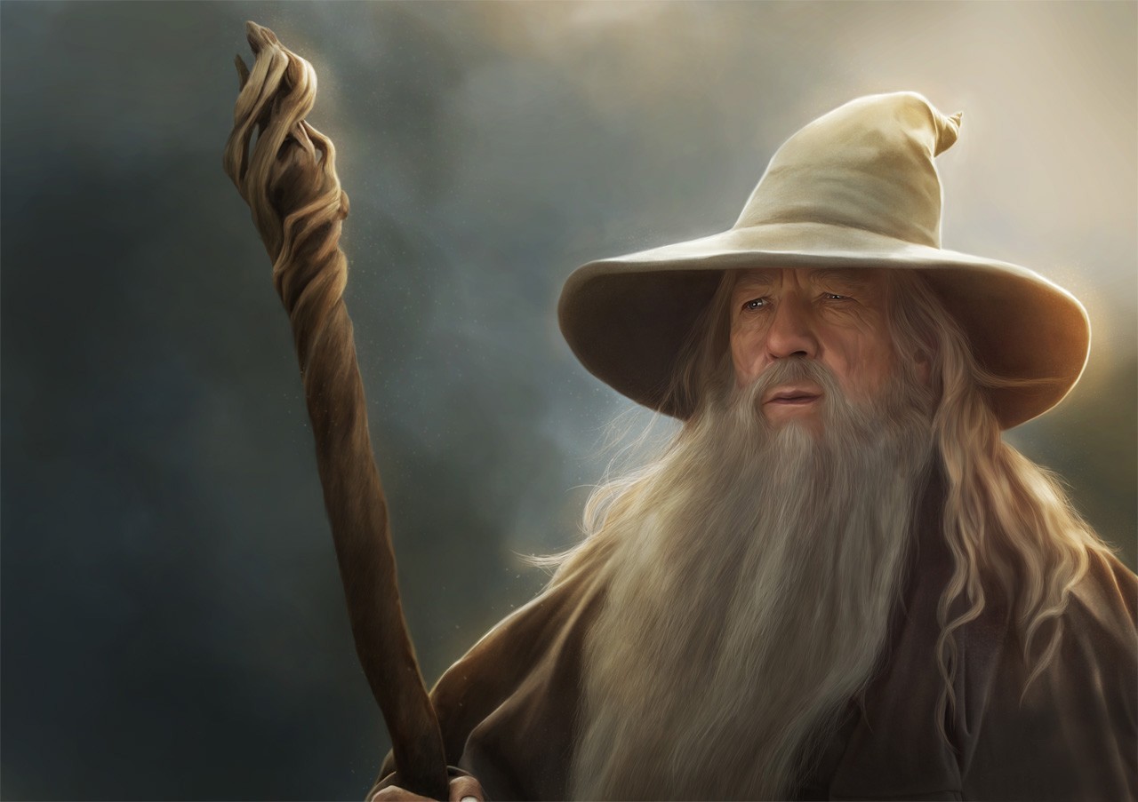 People 1280x903 The Lord of the Rings Gandalf staff wizard artwork Ian McKellen movies