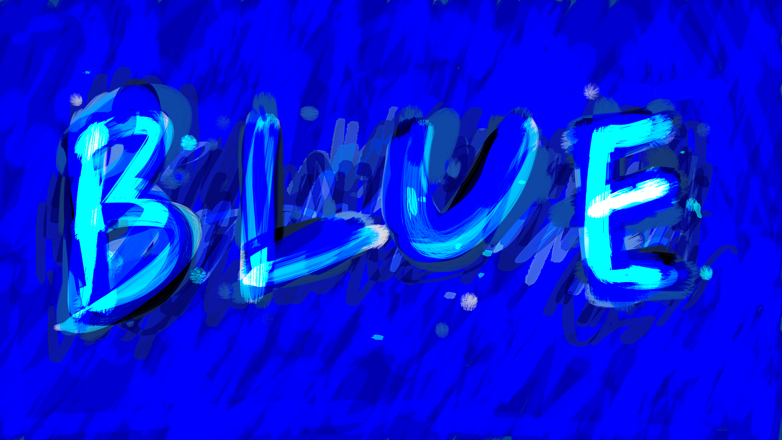 General 2560x1440 blue artwork digital art typography blue background