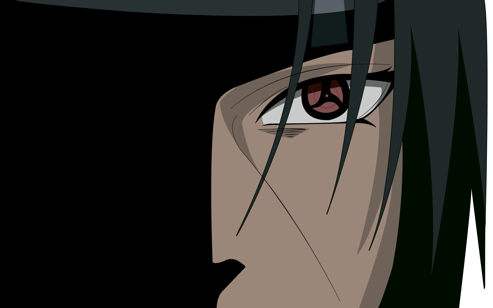 Anime 1680x1050 Naruto Shippuden Uchiha Itachi Sharingan shadow anime red eyes face anime boys
