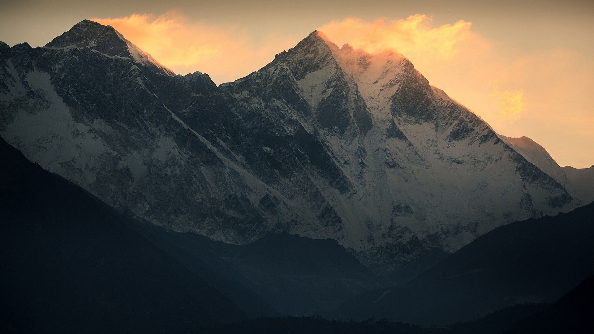 General 1920x1080 mountains landscape winter snow Mount Everest hills nature sky clouds Himalayas