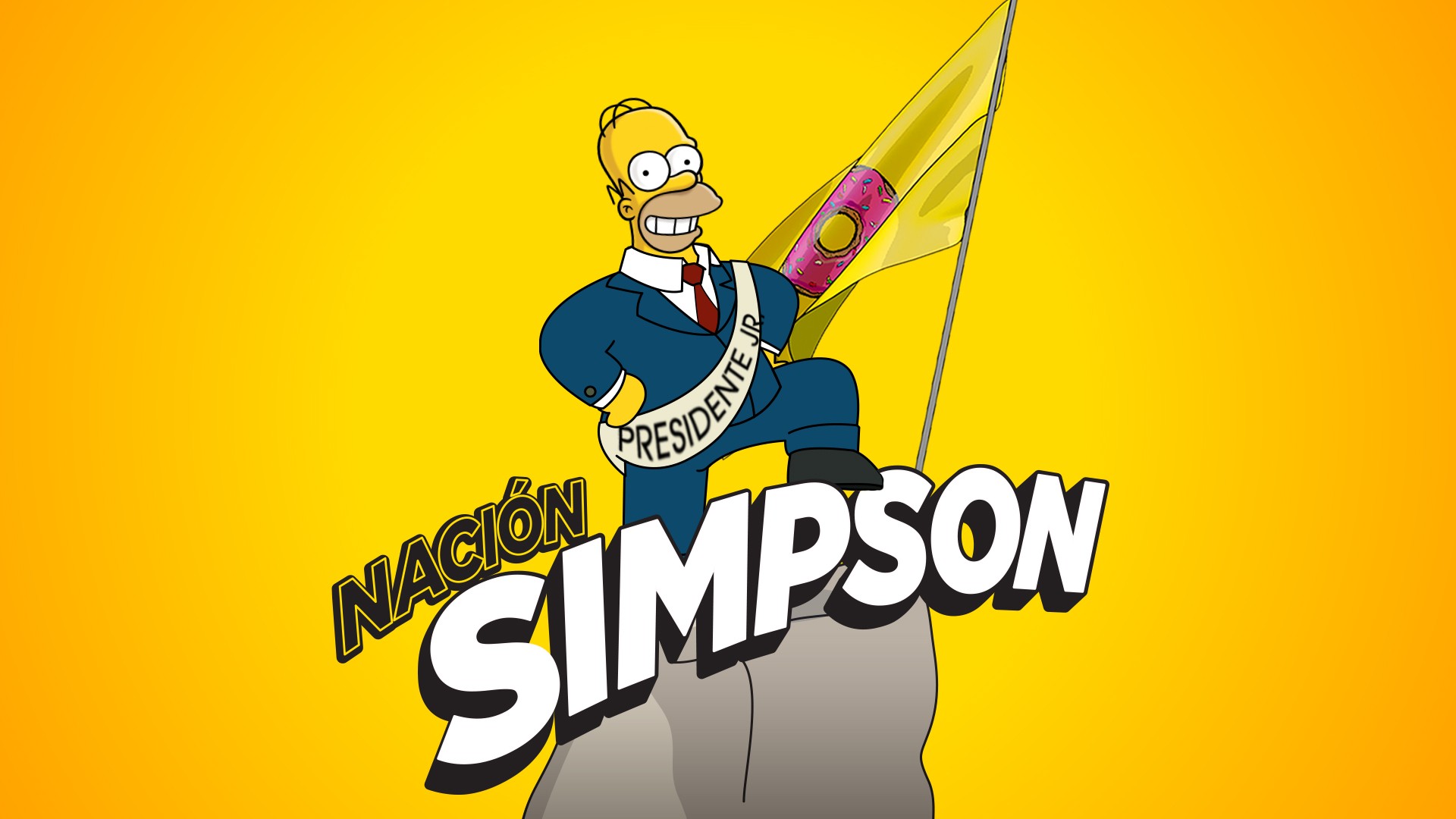 General 1920x1080 The Simpsons Homer Simpson simple background smiling cartoon TV series