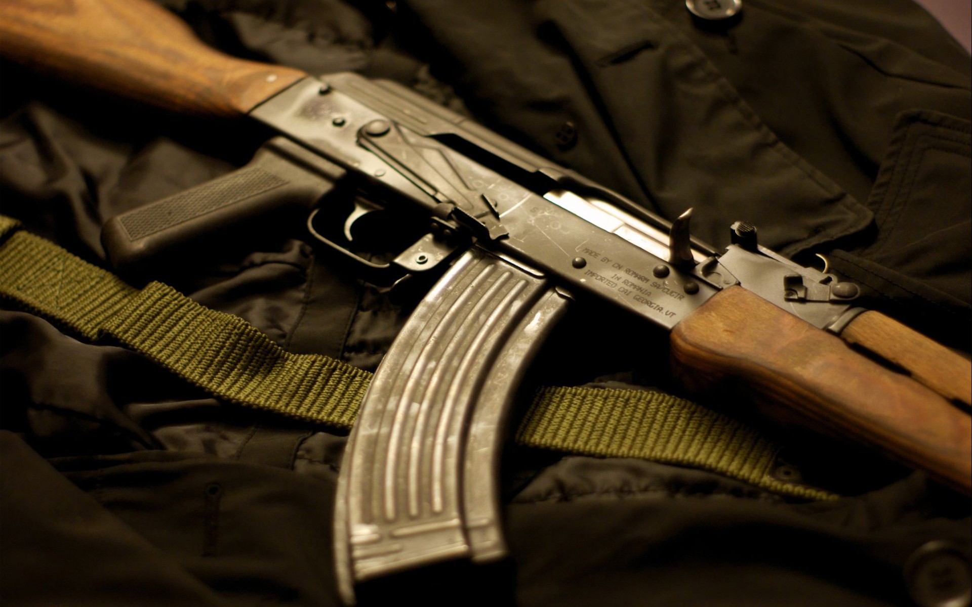 General 1920x1200 AKM closeup weapon AK-47 assault rifle Russian/Soviet firearms