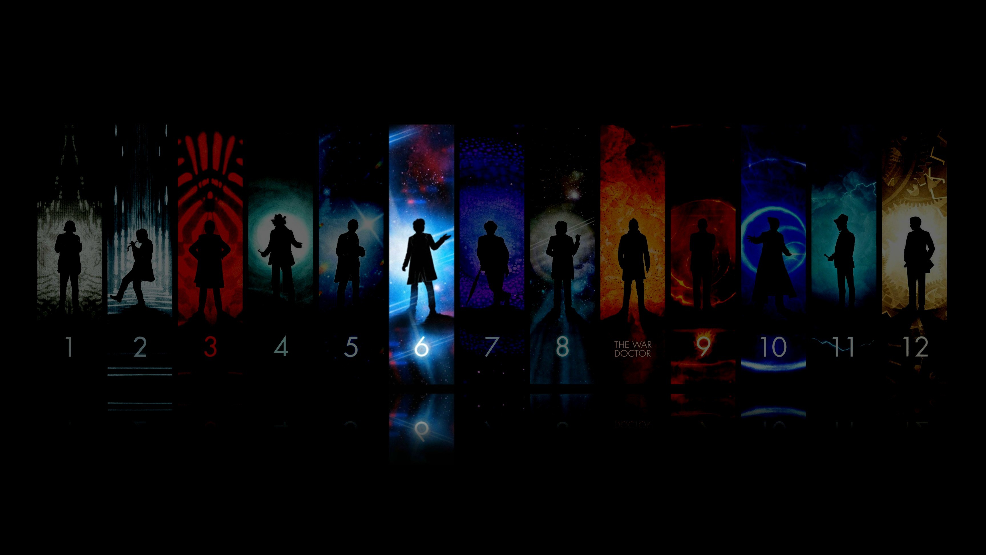 General 3456x1944 Doctor Who TV series collage numbers science fiction