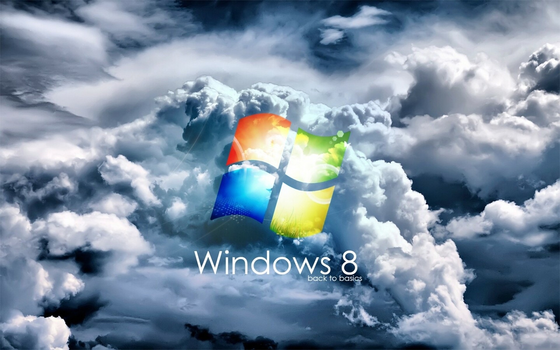 General 1920x1200 Windows 8 logo clouds Microsoft brand operating system digital art