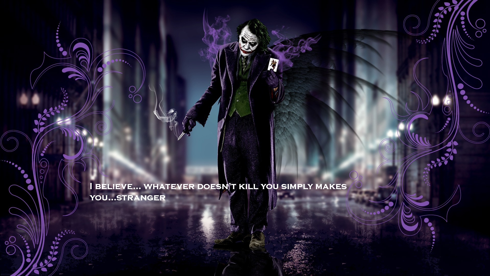 General 1920x1080 quote vector art Joker The Dark Knight MessenjahMatt movies Heath Ledger