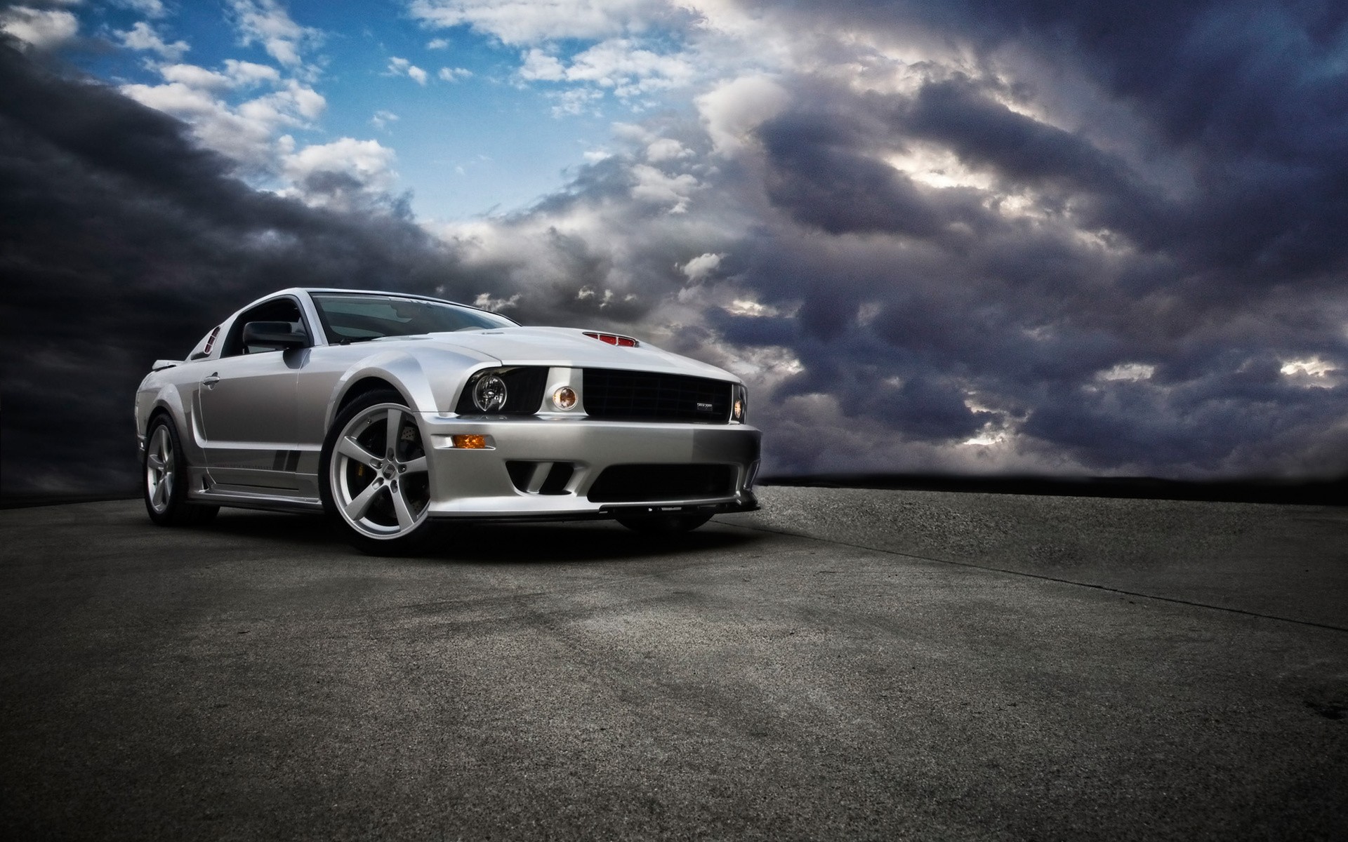 General 1920x1200 car Ford vehicle clouds silver cars Ford Mustang S-197 Ford Mustang muscle cars American cars