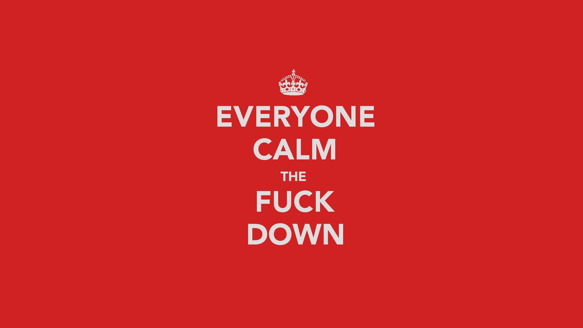 General 1920x1080 quote simple background Keep Calm and... typography text red background fuck red