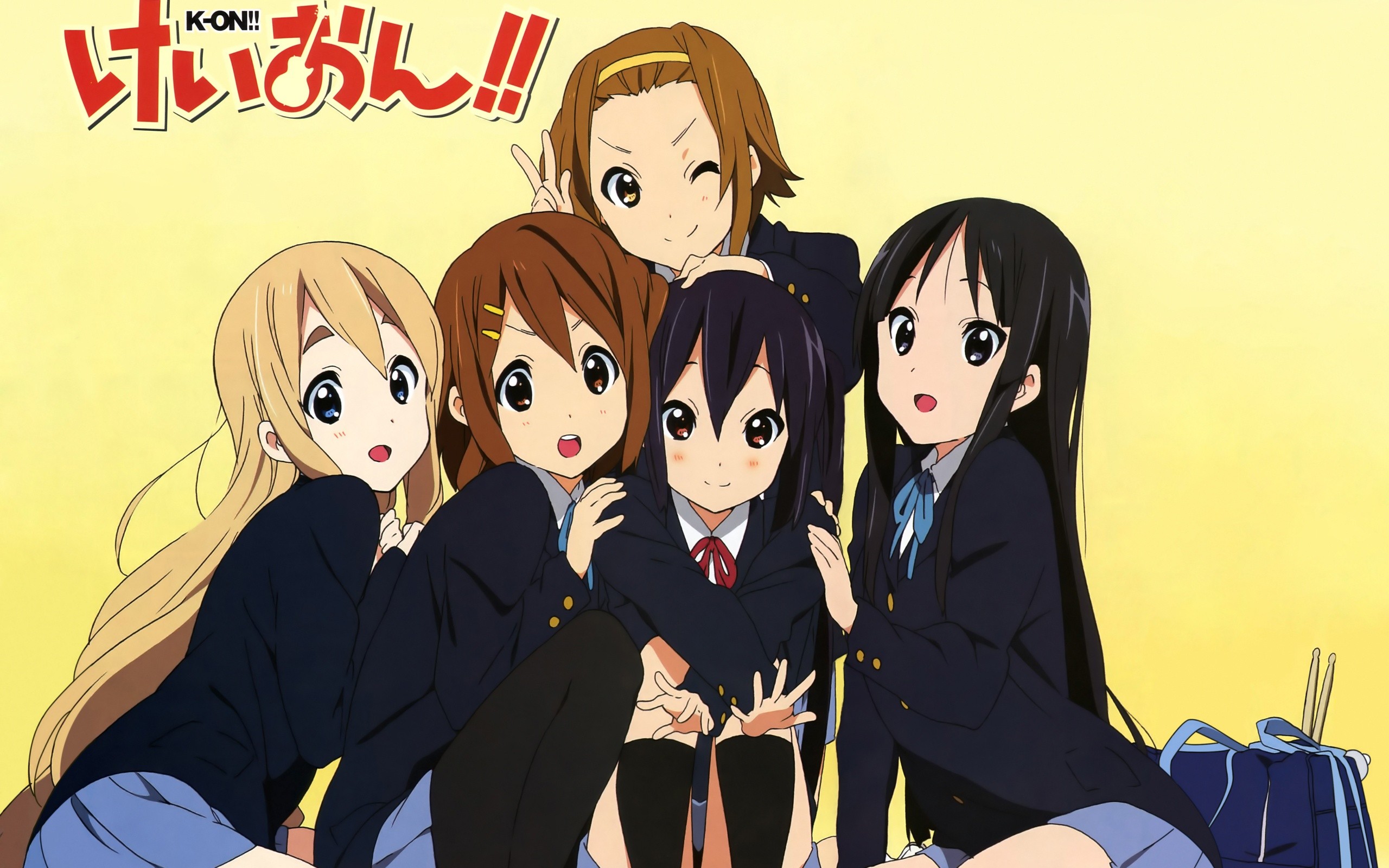 Anime 2560x1600 anime girls anime K-ON! Tainaka Ritsu Nakano Azusa Akiyama Mio Hirasawa Yui group of women