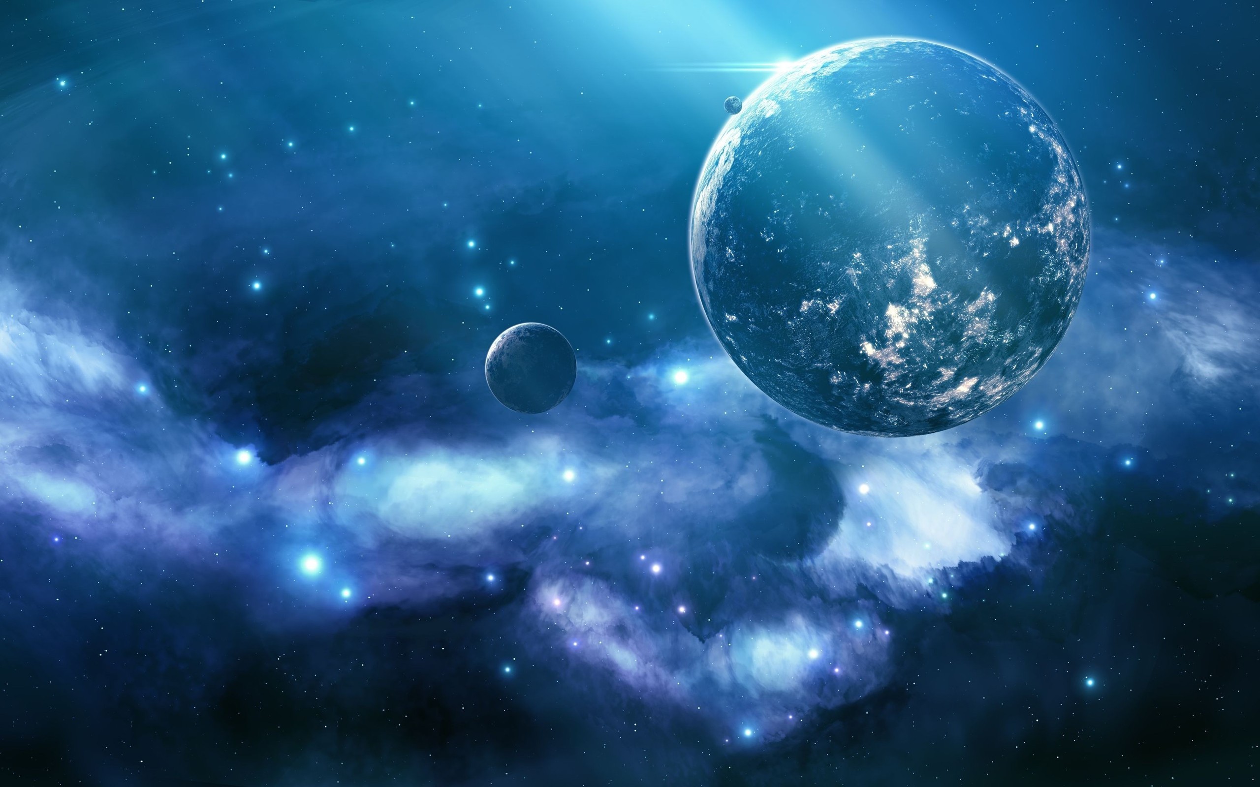 General 2560x1600 space art digital art space planet