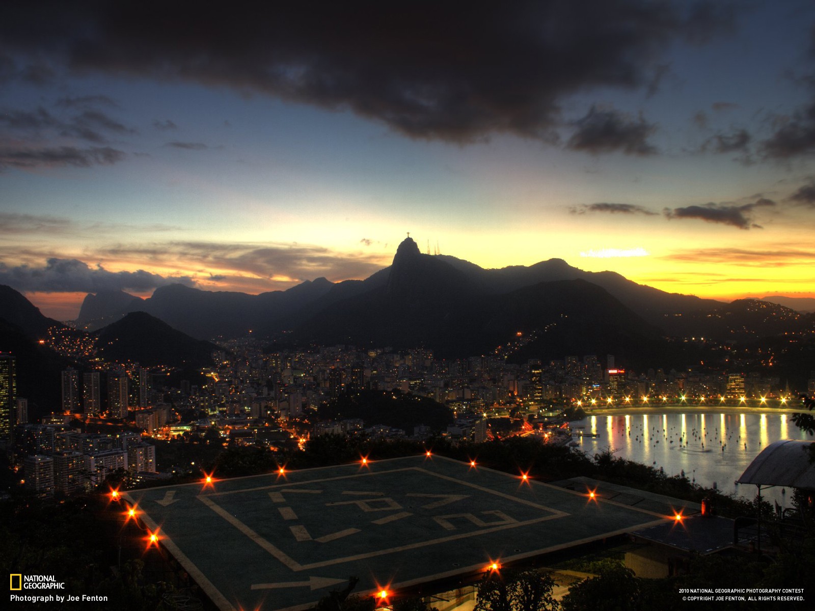 General 1600x1200 landscape cityscape Rio de Janeiro National Geographic 2010 (Year) sky city lights
