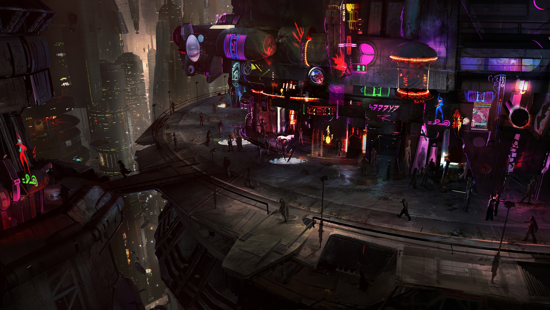 General 1920x1082 cyberpunk science fiction futuristic futuristic city digital art