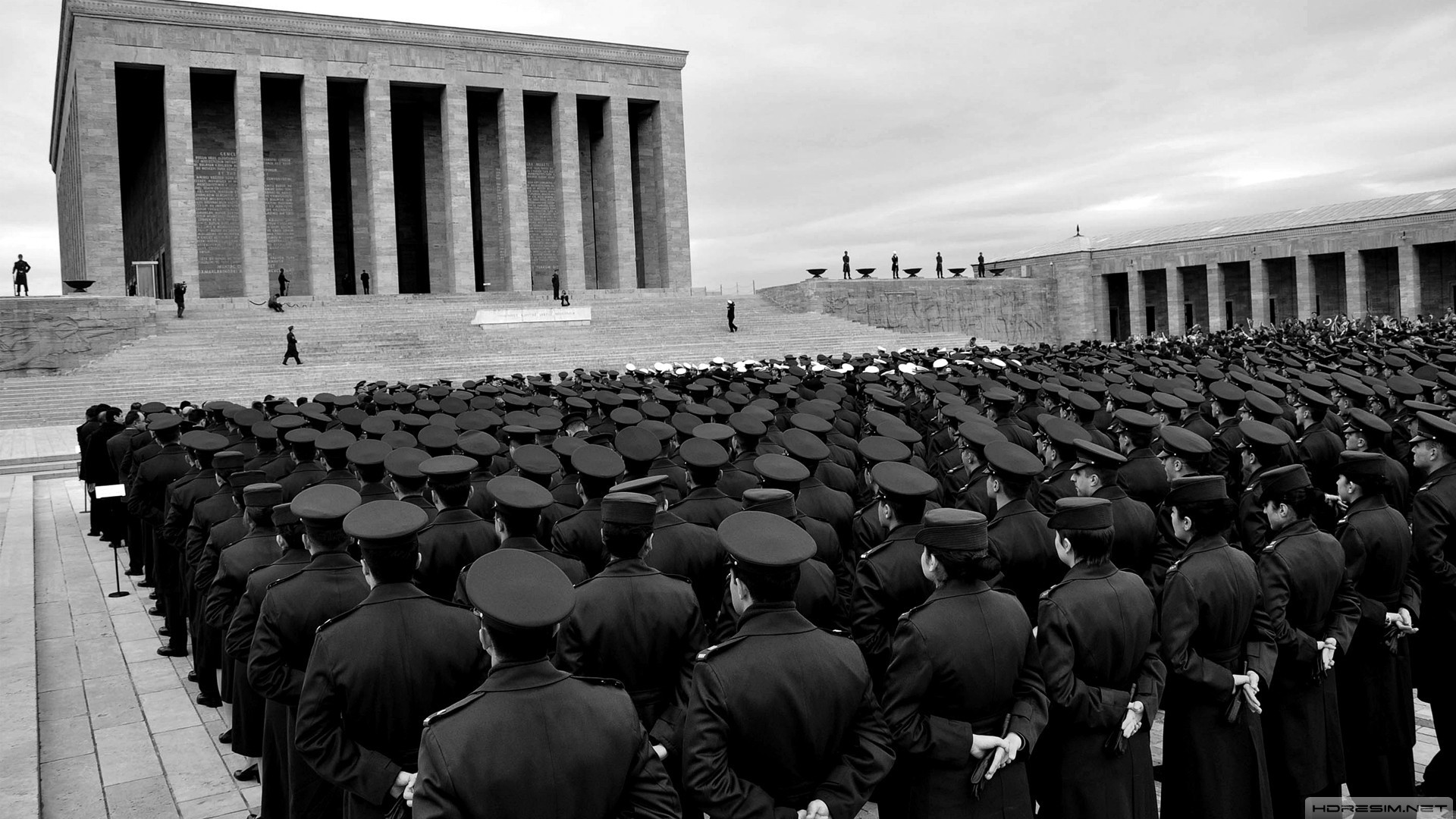 People 1920x1080 Mustafa Kemal Atatürk police monochrome