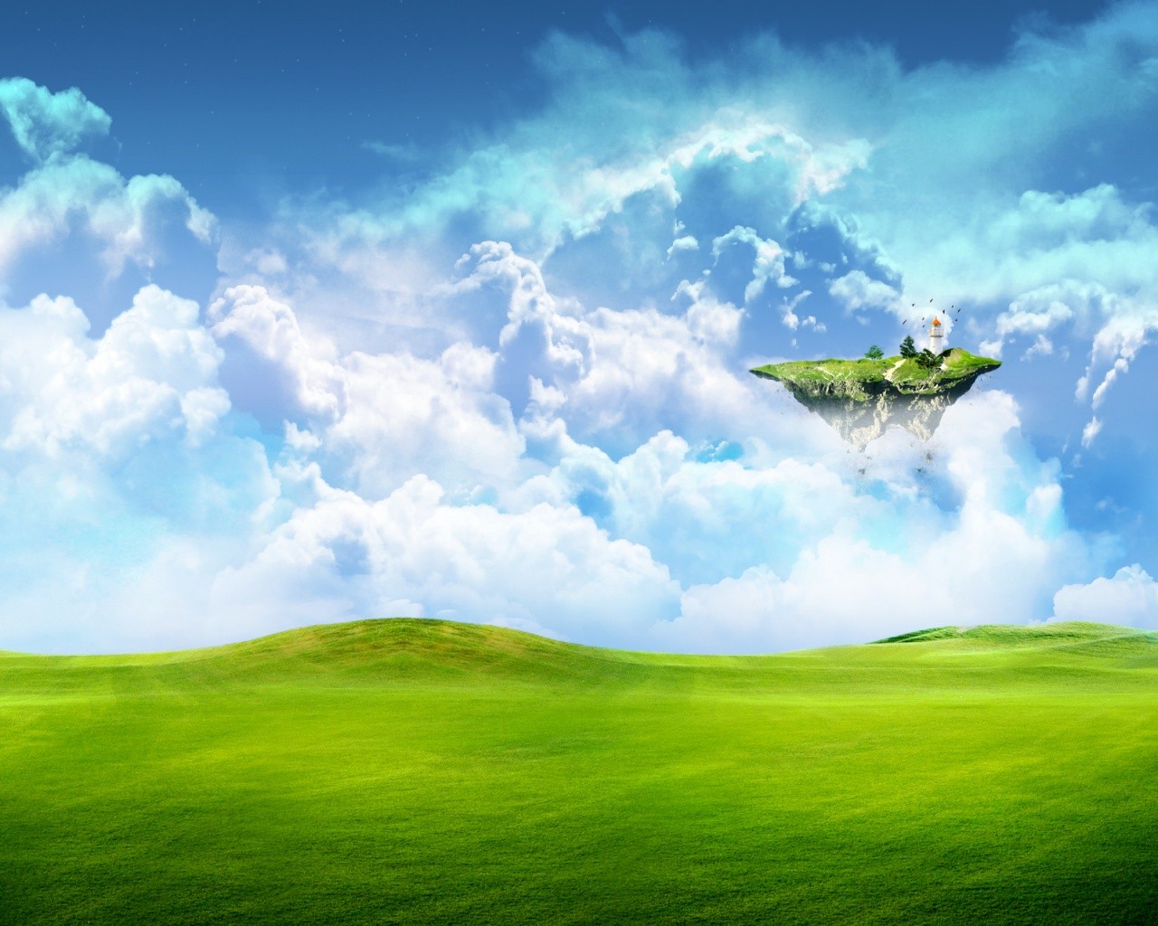 General 1280x1024 simple background digital art sky landscape clouds