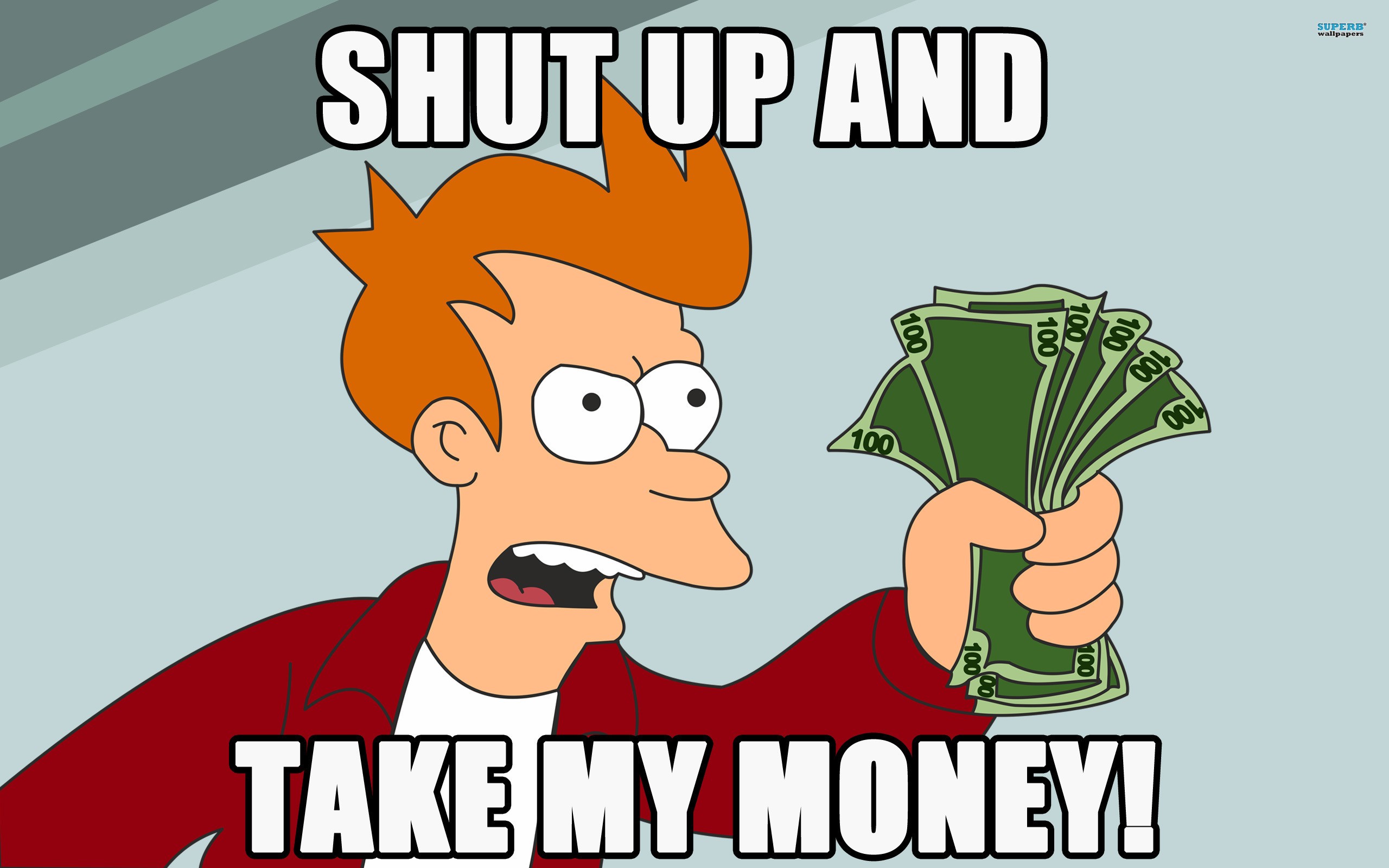 General 2560x1600 Futurama Philip J. Fry memes money TV series