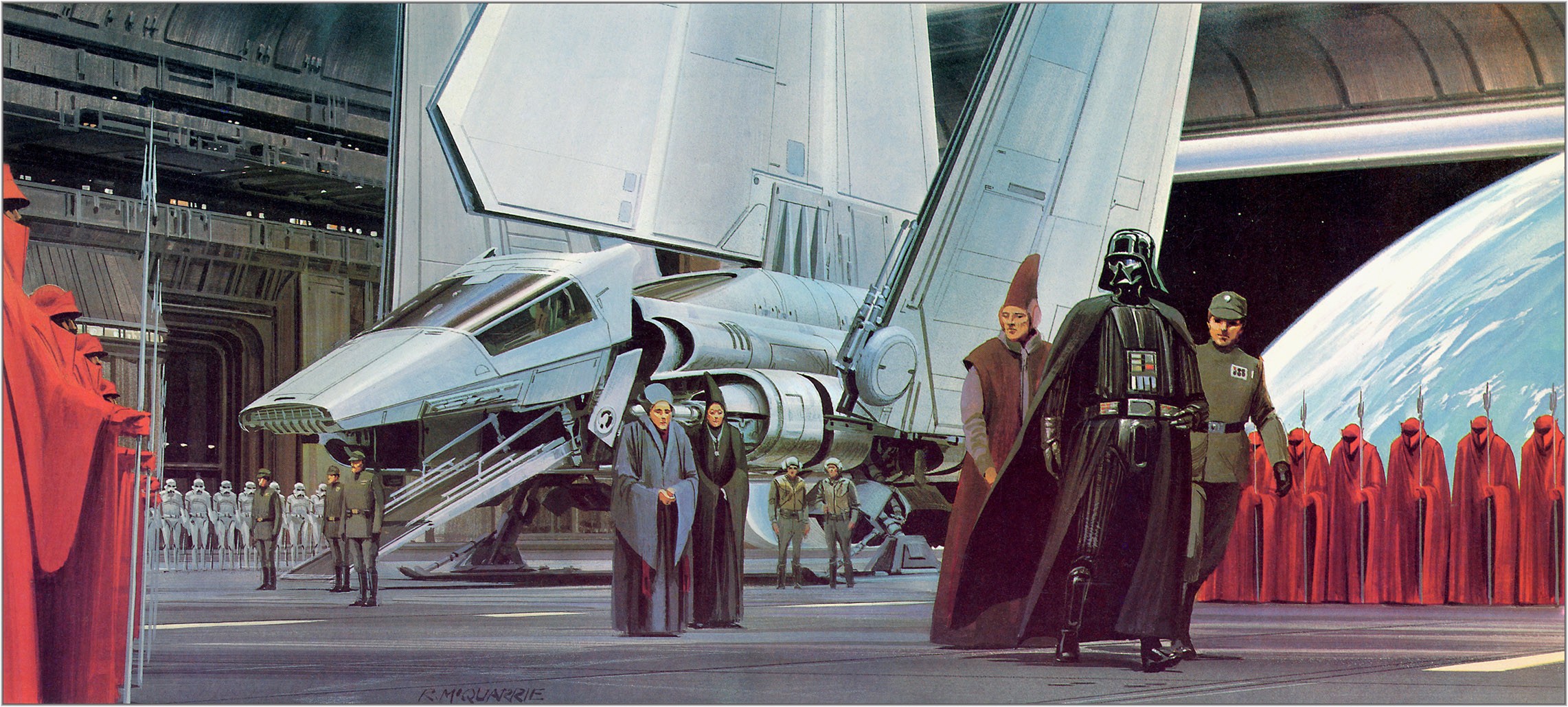 General 2283x1030 Star Wars artwork concept art imperial shuttle Darth Vader Sith science fiction Death Star Ralph McQuarrie movie characters