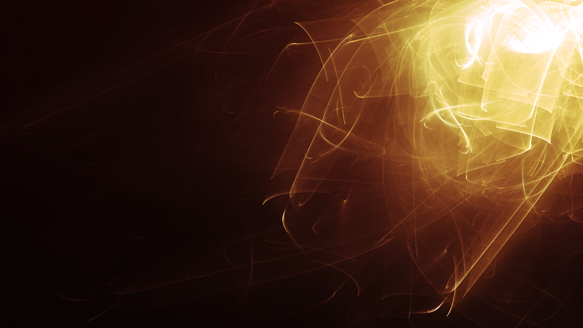 General 1920x1080 abstract yellow digital art lines shapes lights