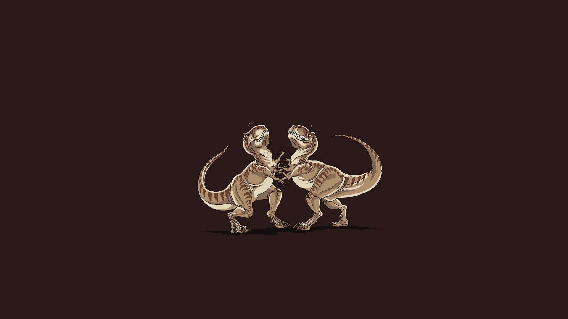 General 1920x1080 minimalism Tyrannosaurus rex humor animals simple background