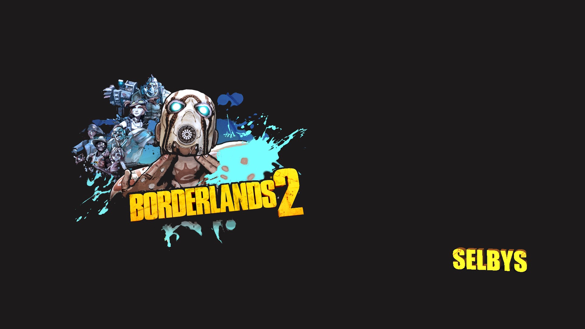 General 1920x1080 Borderlands 2 video games video game art simple background PC gaming black background