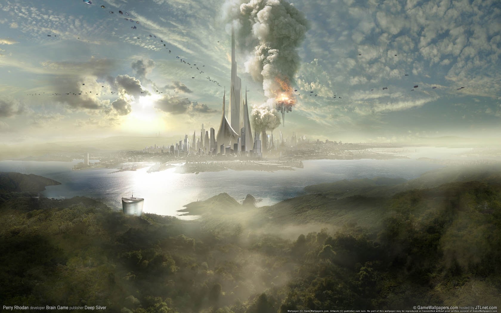 General 1680x1050 futuristic city artwork landscape science fiction Perry Rhodan sky