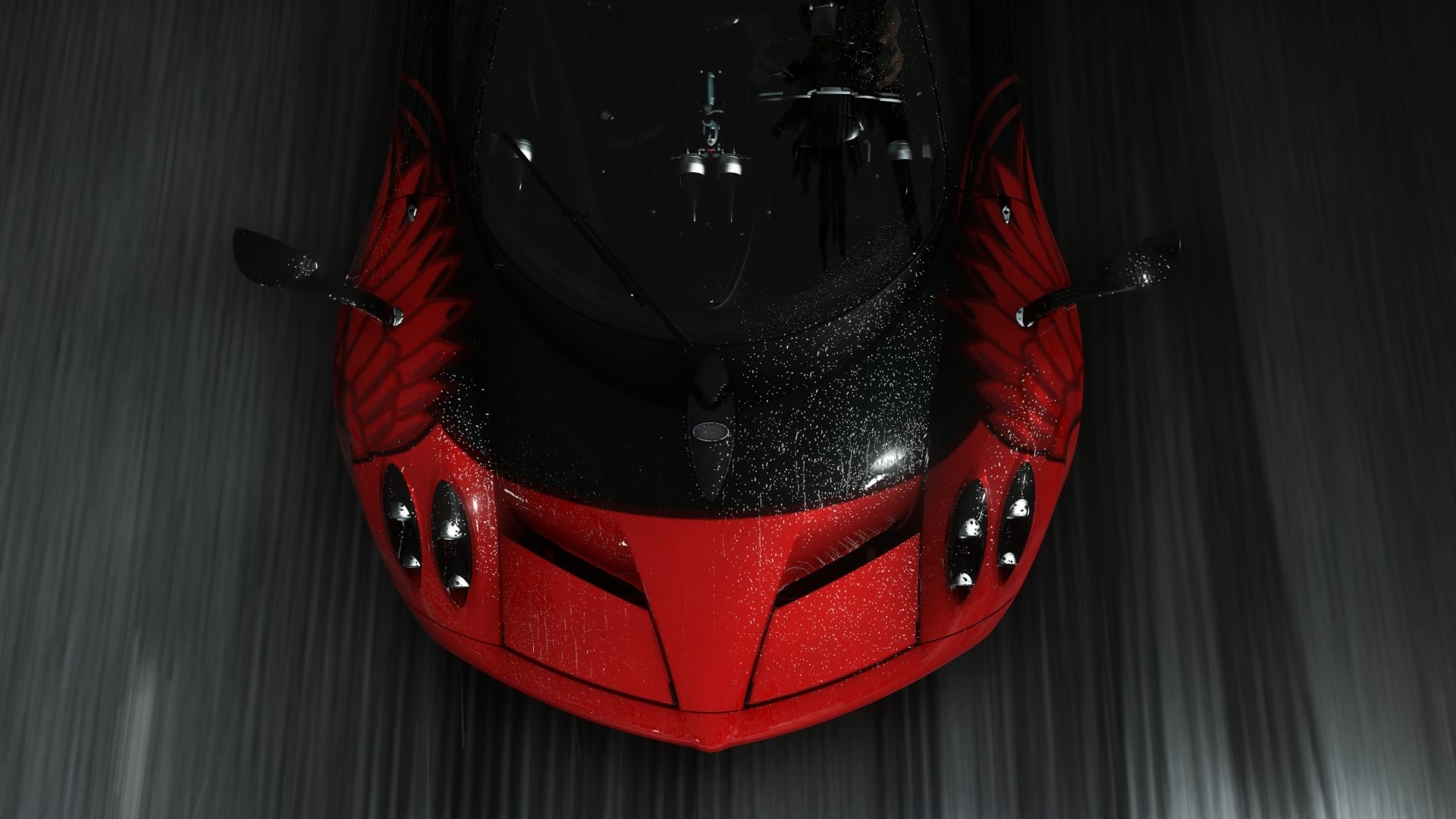General 1920x1080 racing car supercars vehicle red cars Pagani Pagani Huayra video games