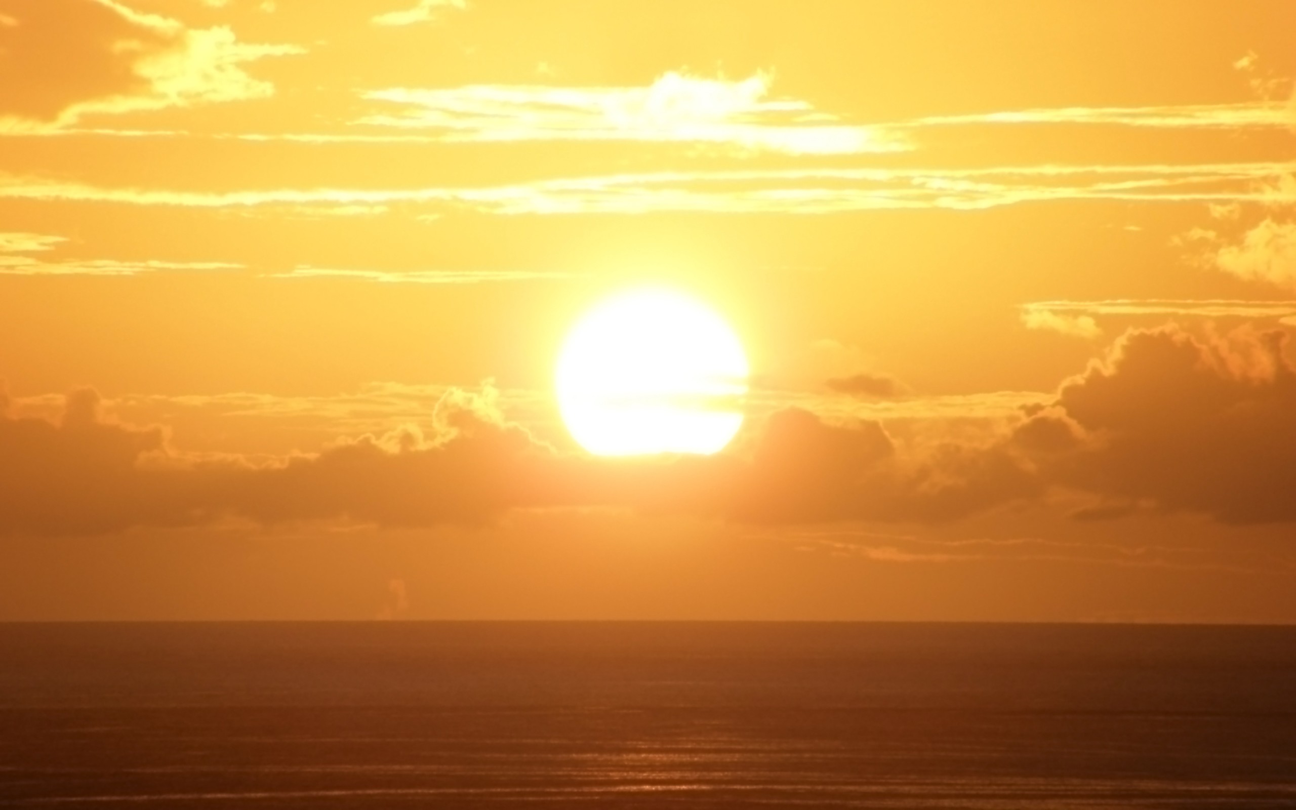 General 2560x1600 photography sea water sunset clouds orange sky sky sunlight horizon