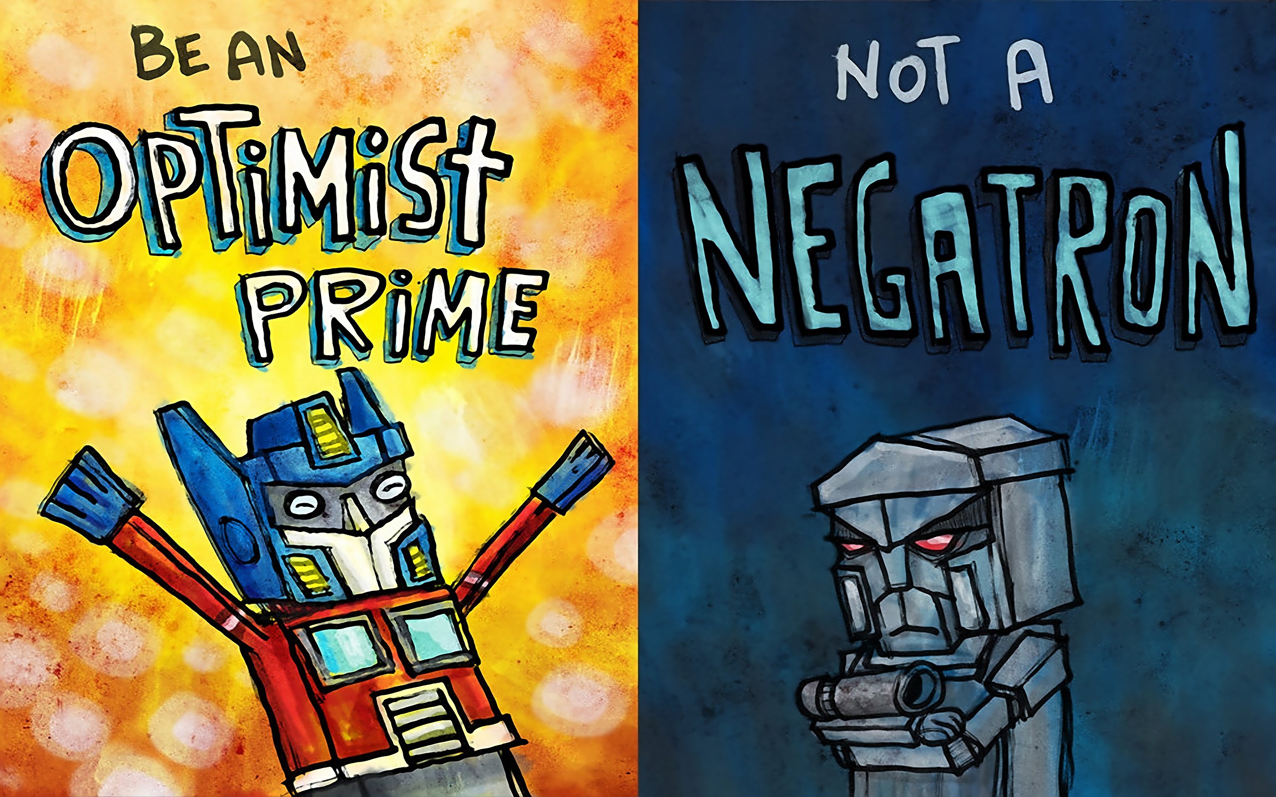 General 2560x1600 quote robot Transformers artwork humor