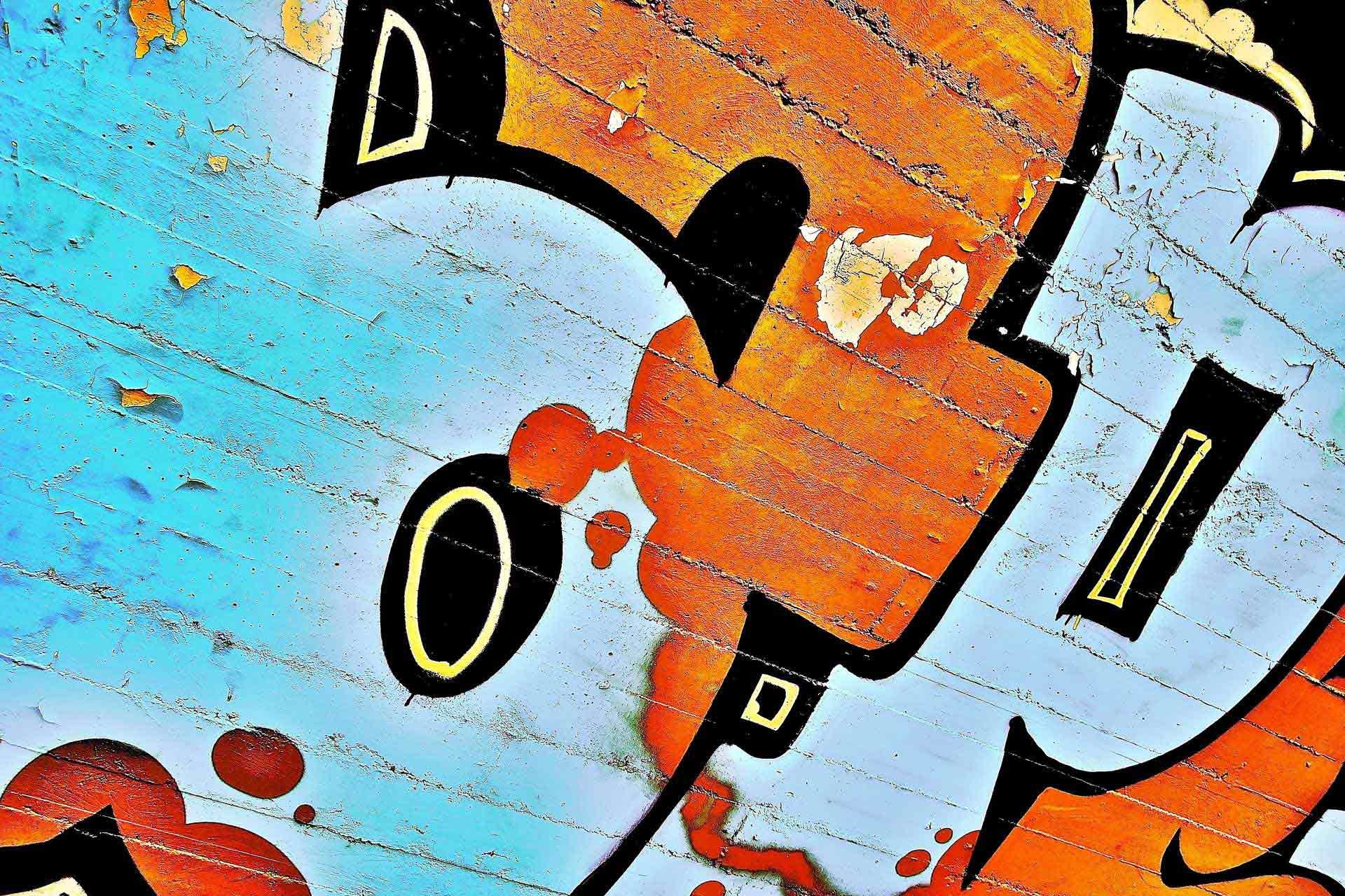 General 1920x1280 graffiti wall orange urban cyan