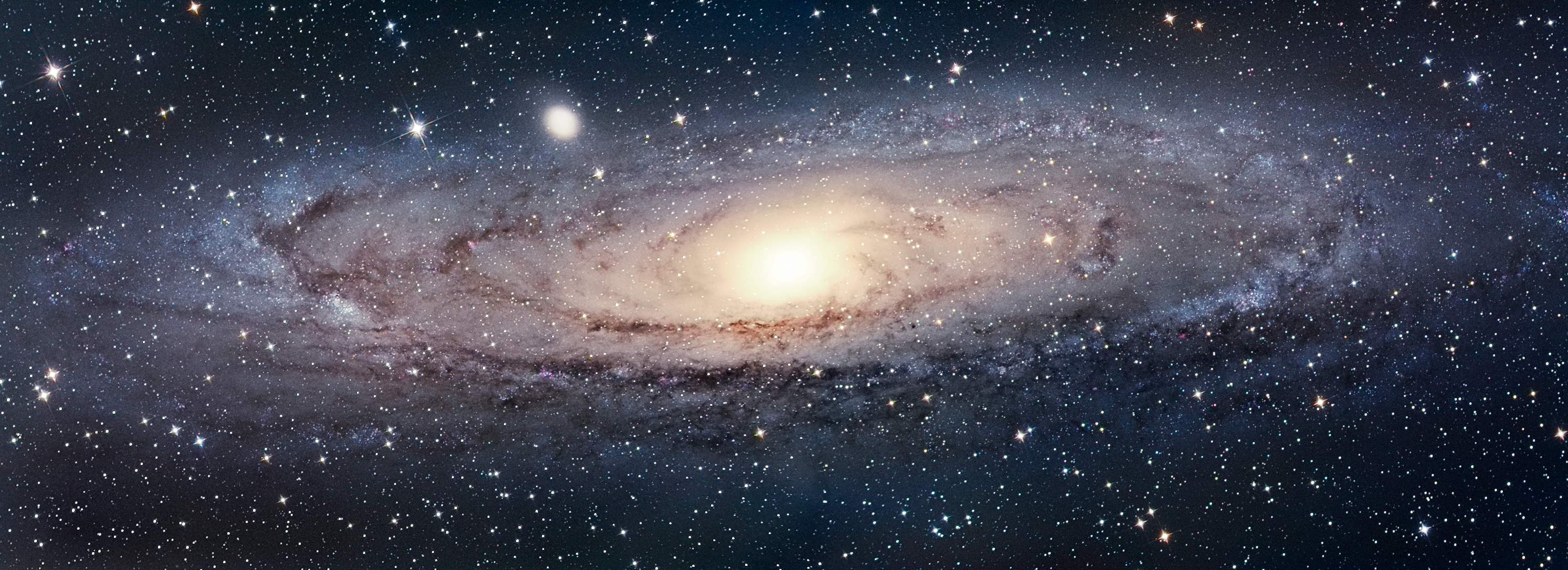 General 2988x1087 Andromeda spiral galaxy galaxy Messier 31 space art digital art
