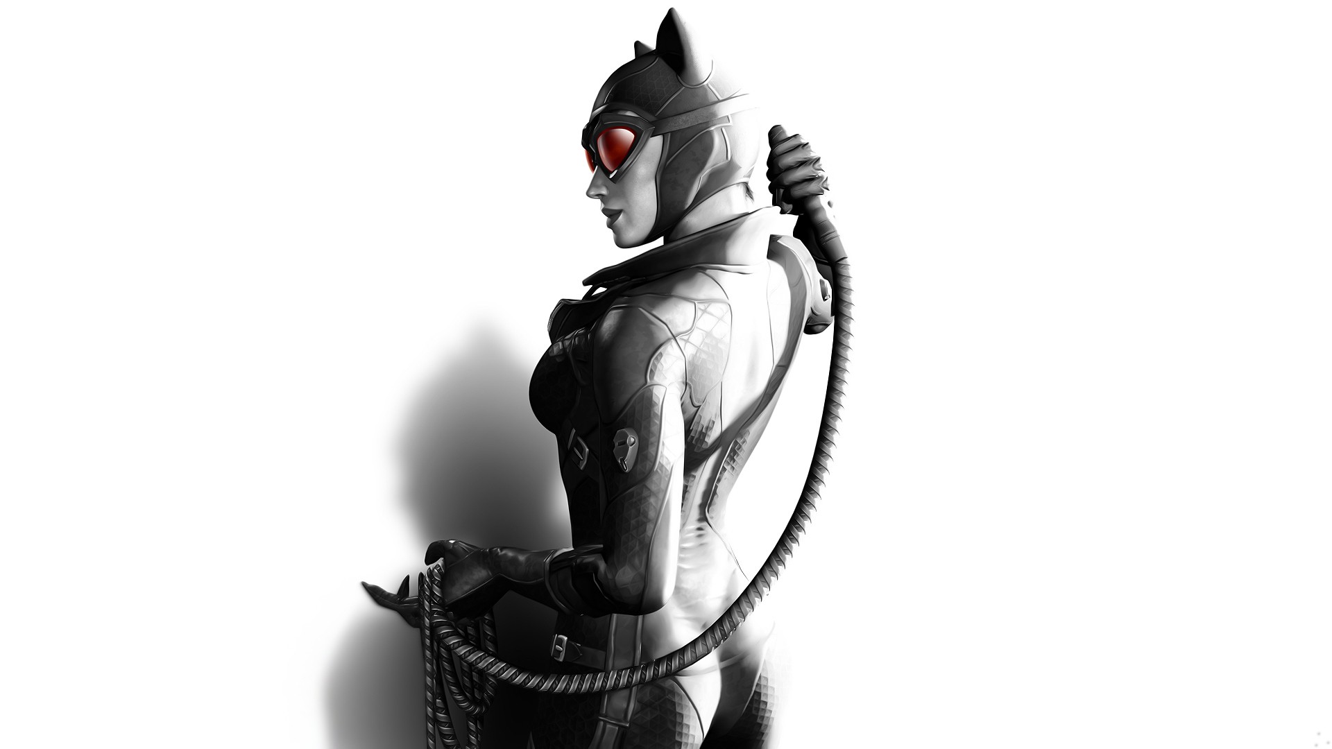 General 1920x1080 video games Catwoman selective coloring video game art