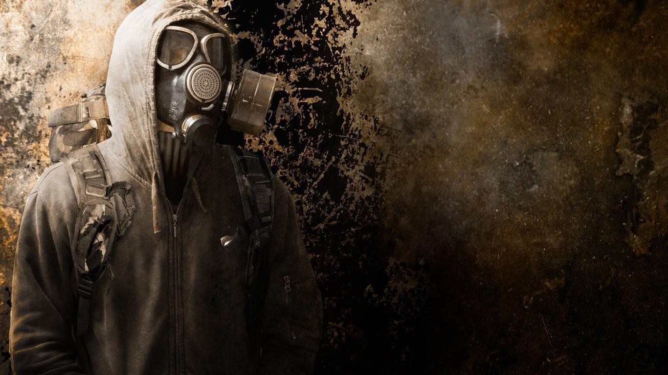 General 1366x768 gas masks apocalyptic mask grunge digital art